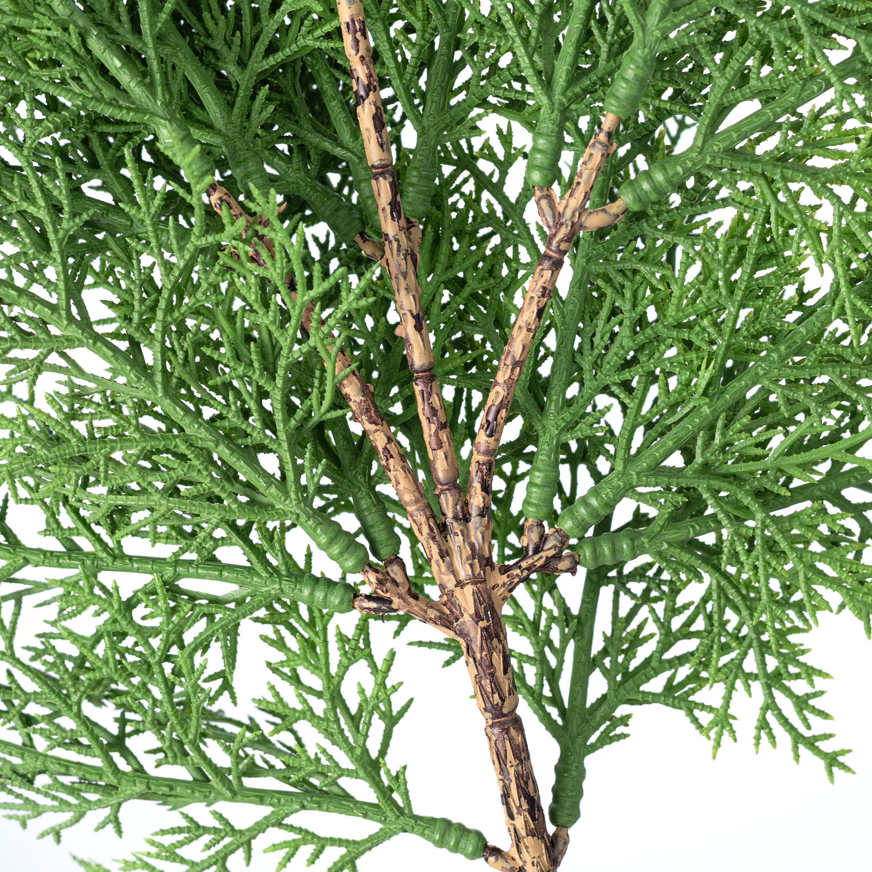 26" Evergreen Cedar Spray: Green detail photo 4