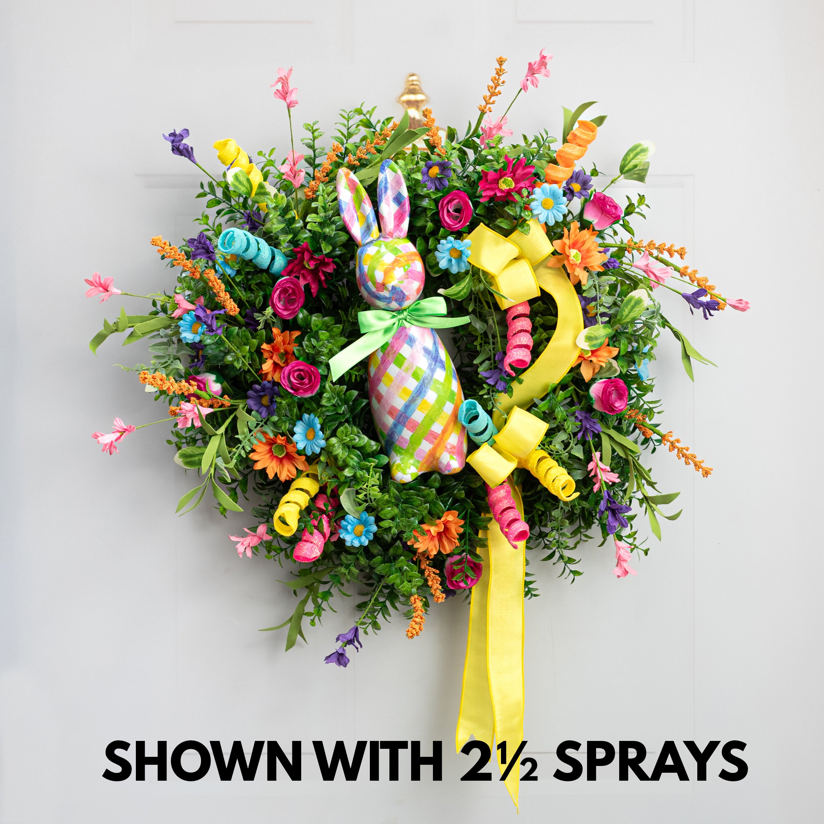 26" Fabric Daisy, Rose & Leaf Spray: Summer Fiesta detail photo 5