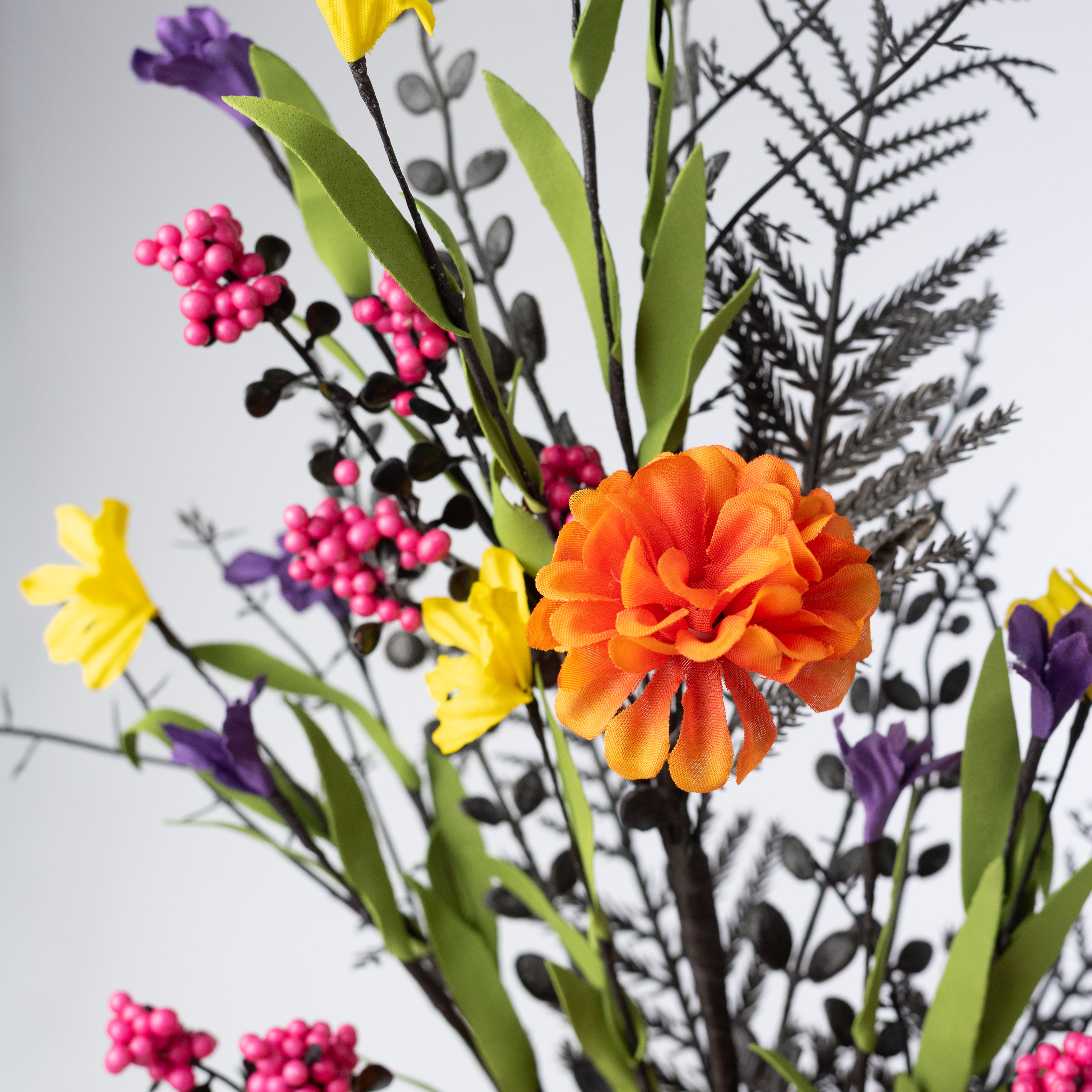 26" Fabric Marigold, Fern & Grass Spray: Fiesta Lifestyle Photo