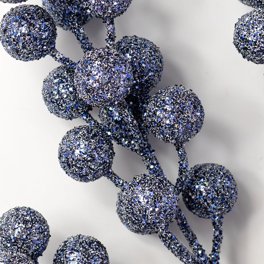 26" Glitter Berry Branches Spray: Navy Blue Lifestyle Photo