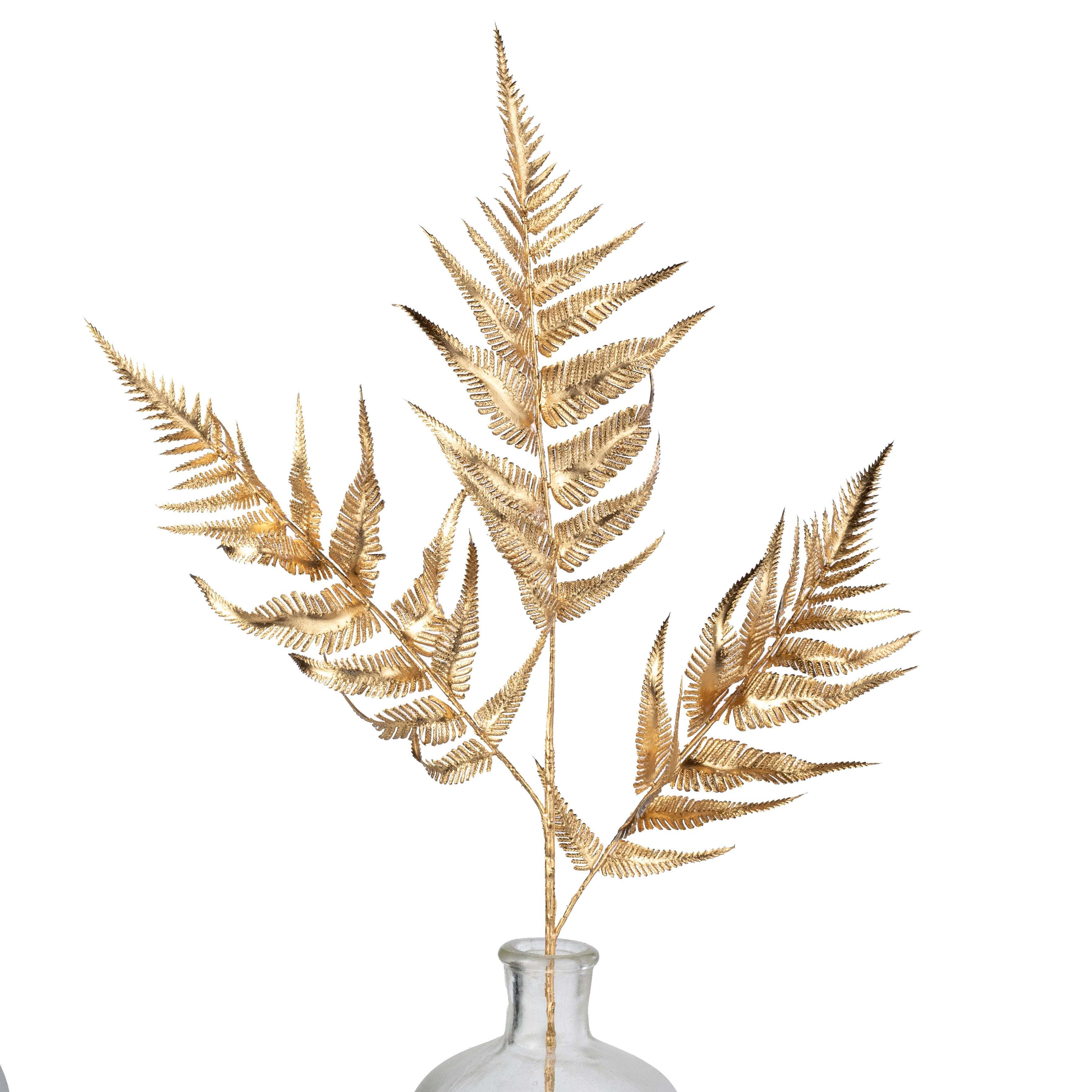 26" Metallic Fern Leaf Spray: Gold Item Number: XS248508