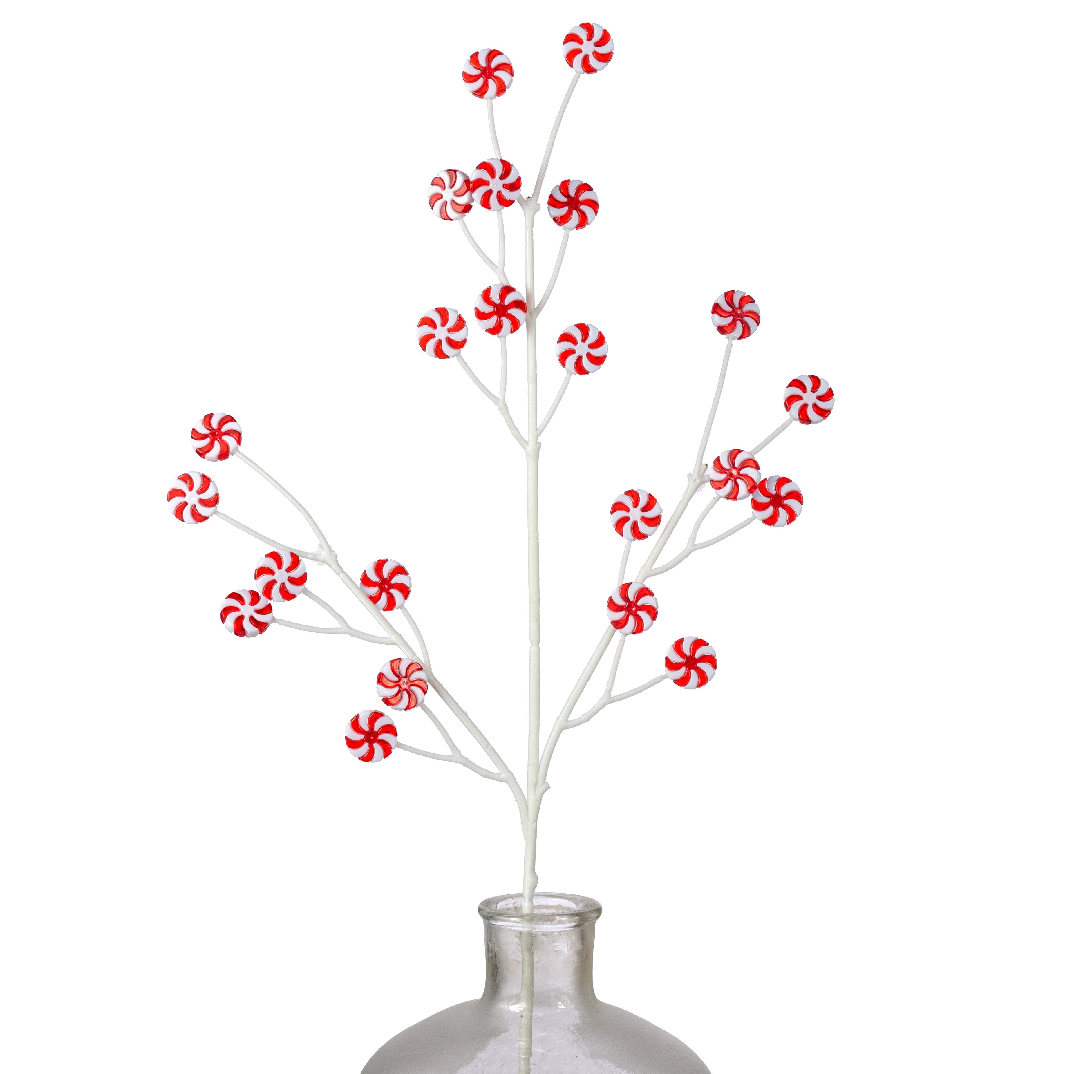 26" Peppermint Candy Spray: Red & White Item Number: 2829193RW