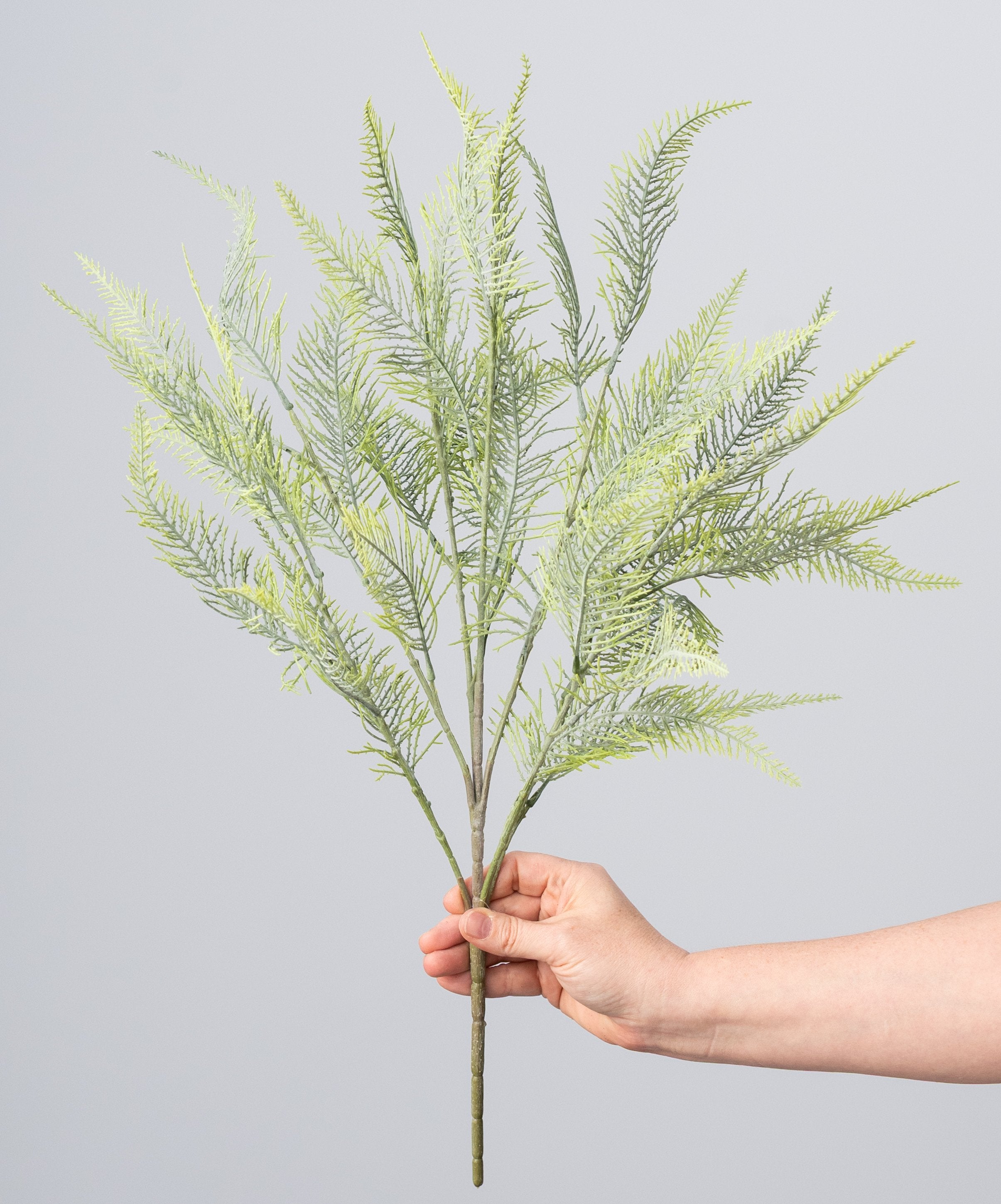 26" Plastic Fern Bush: Two Tone Spring Green (7 Stem) detail photo 3