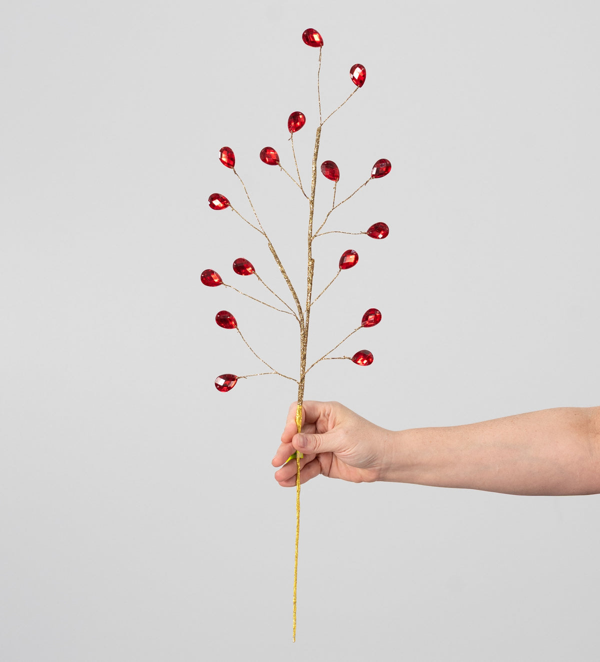 26" Teardrop Gem Jewel Spray: Red detail photo 3
