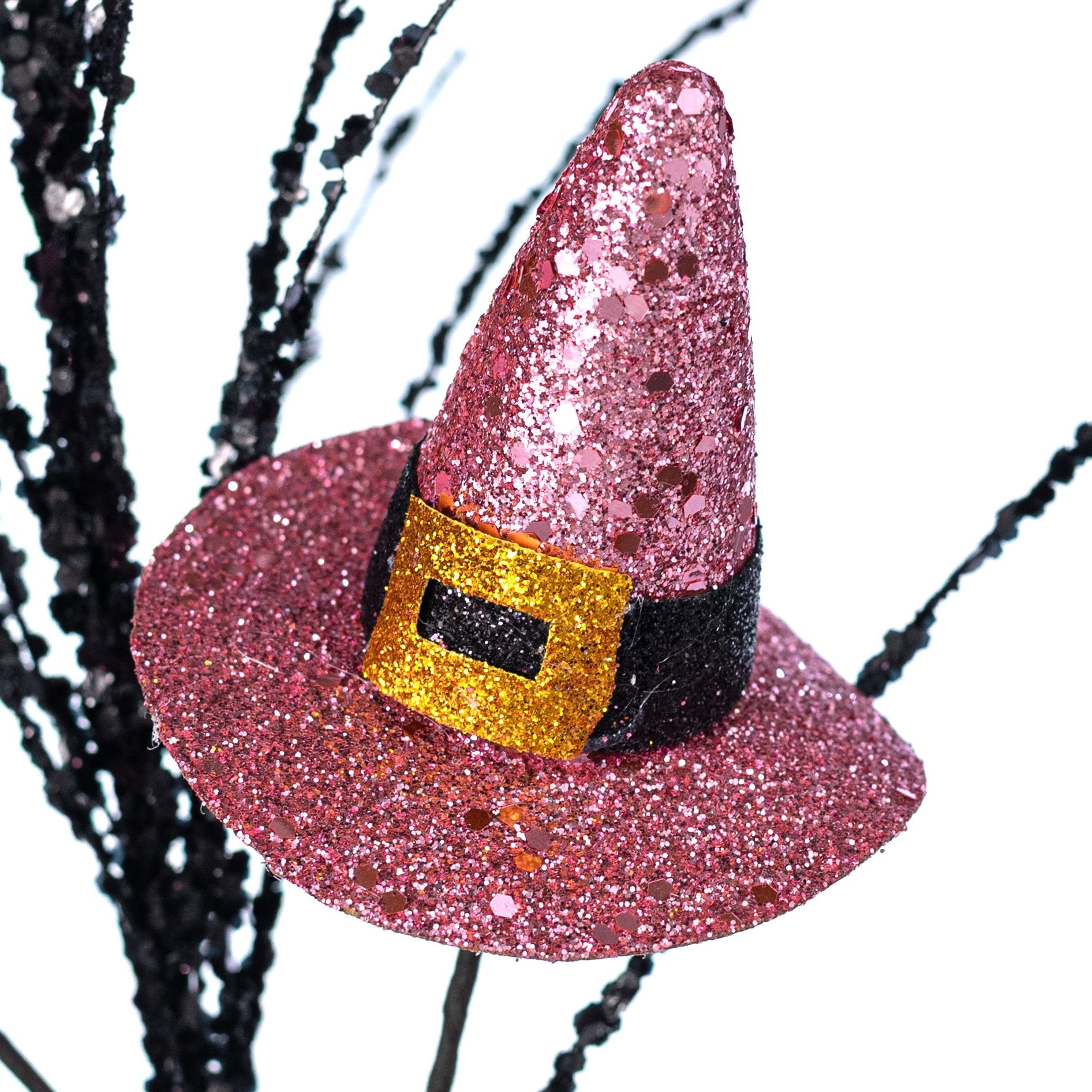 26" Witch Hats Spray: Pink & Black Lifestyle Photo