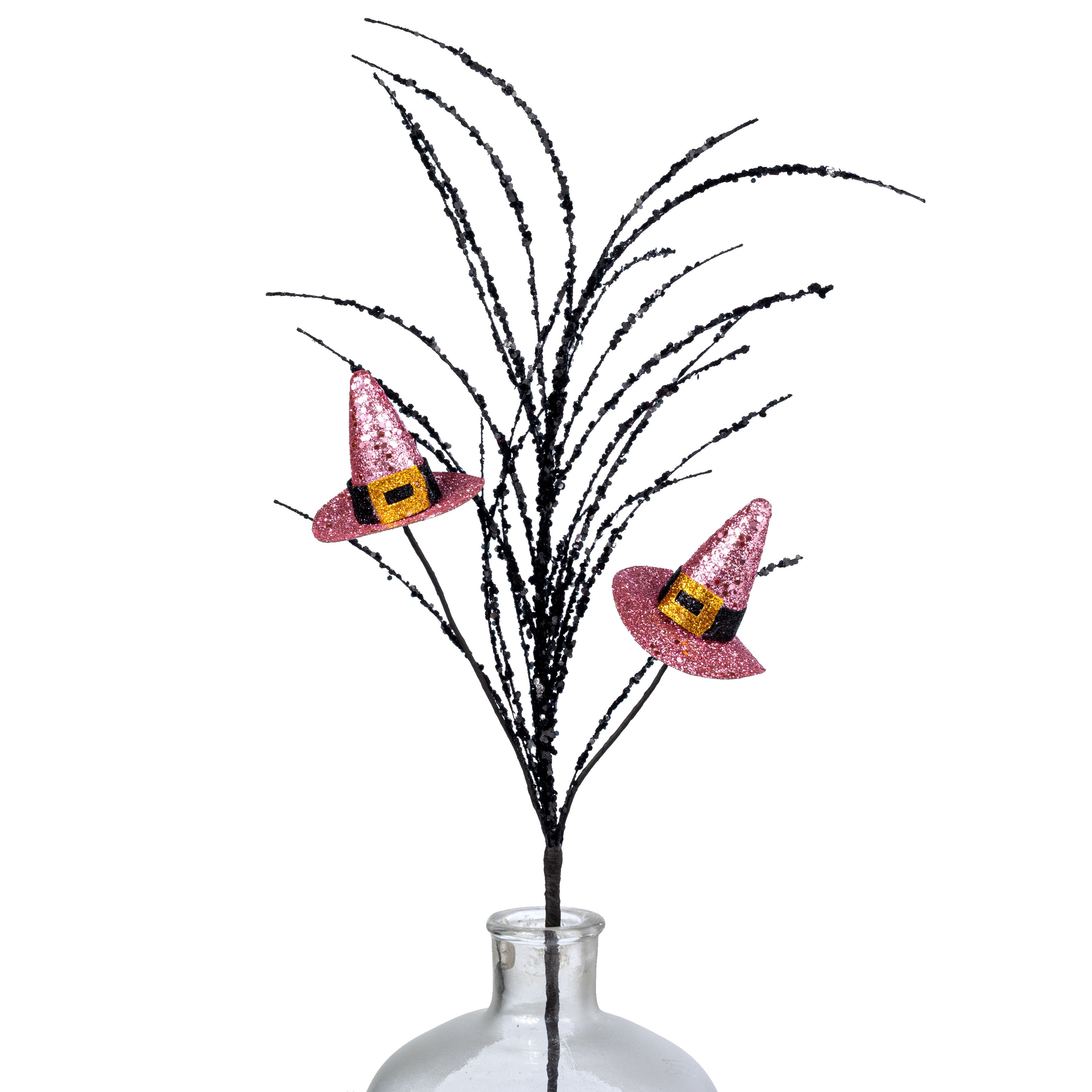 26" Witch Hats Spray: Pink & Black Item Number: 57421BKPK