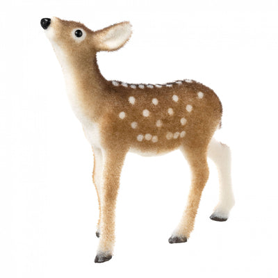 15" Flocked Deer Figurine