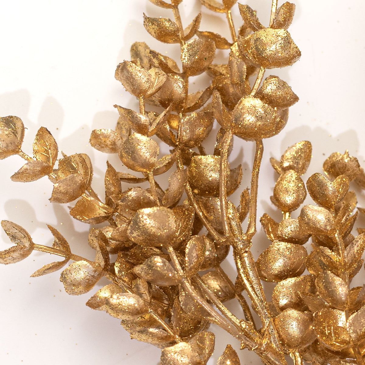 27" Glittered Eucalyptus Spray: Gold Lifestyle Photo