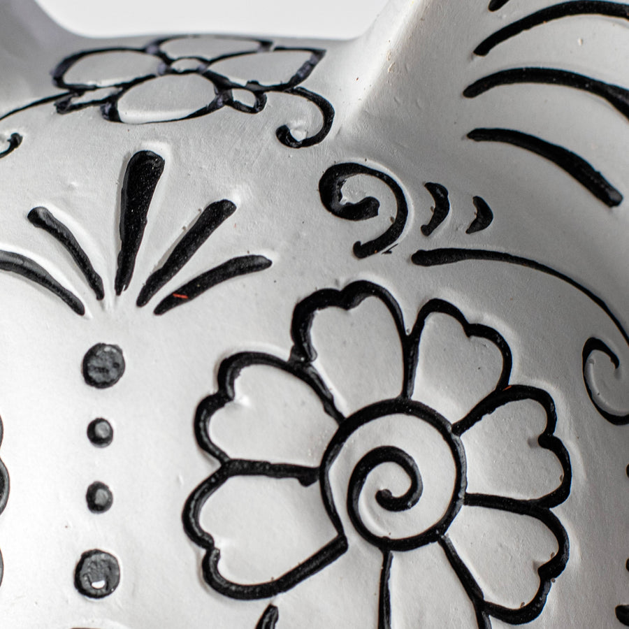 6" Day of the Dead Cat Head Decor