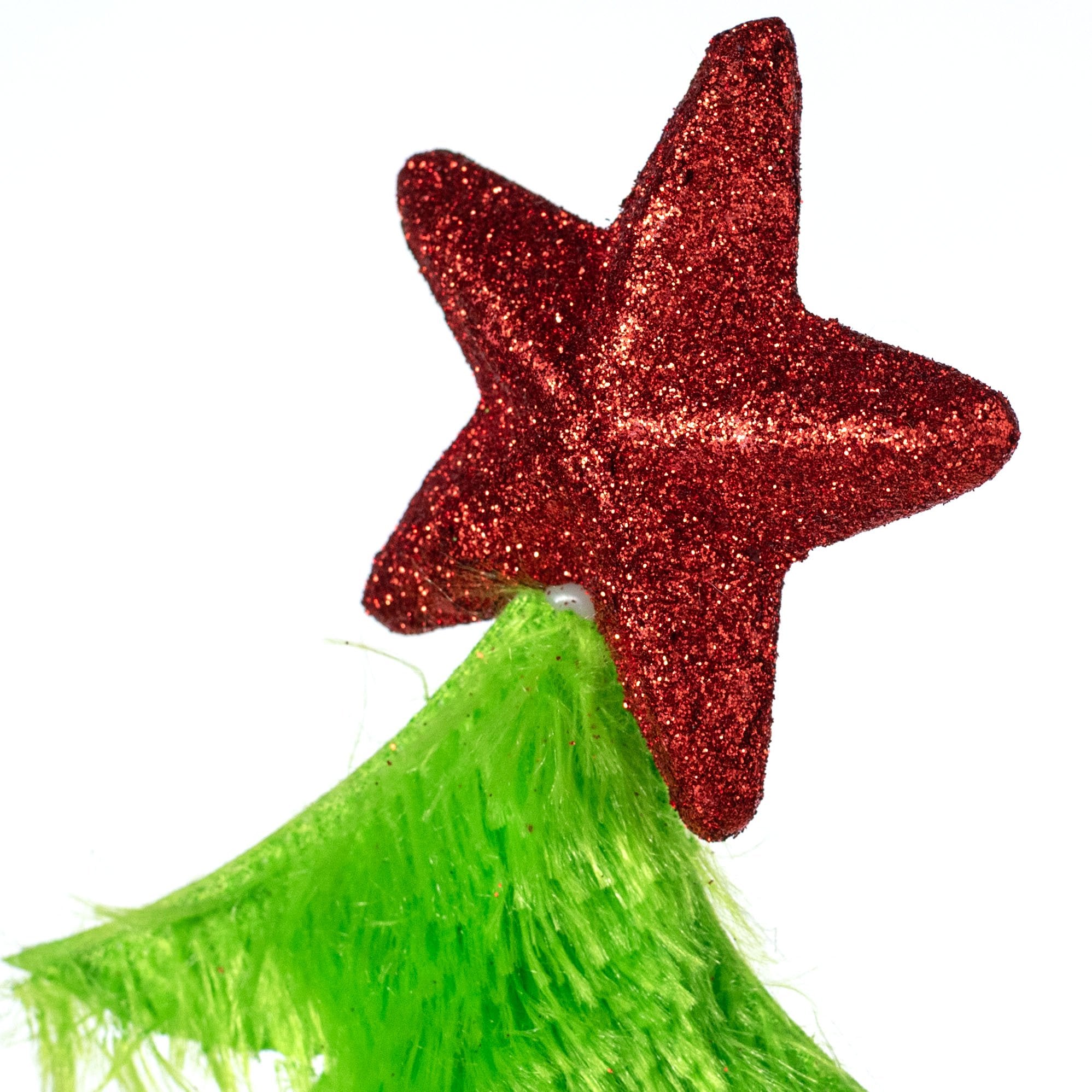 28" Furry Whimsical Christmas Tree Pick: Lime Lifestyle Photo