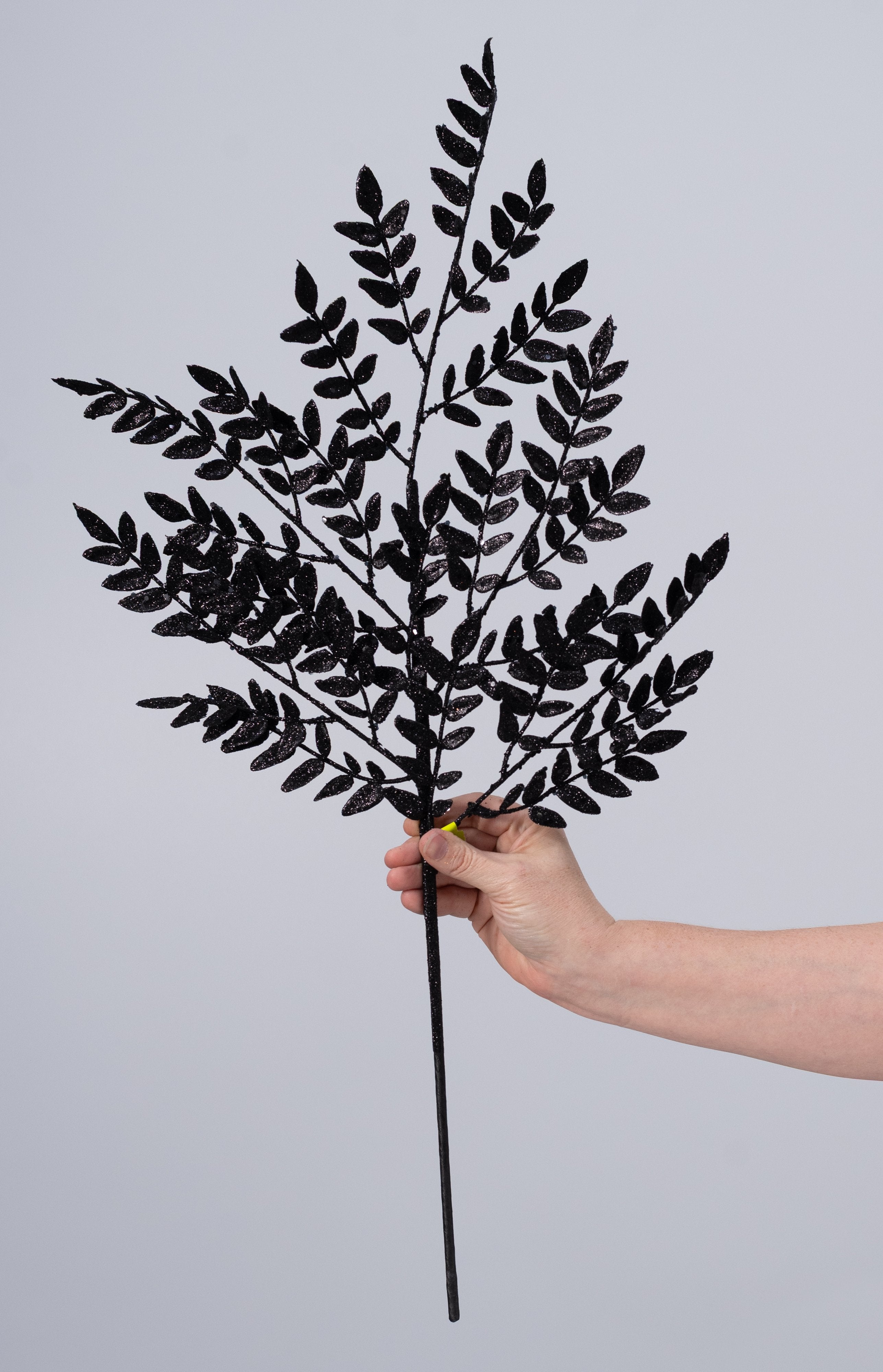 28" Glitter Fern Spray: Black detail photo 3