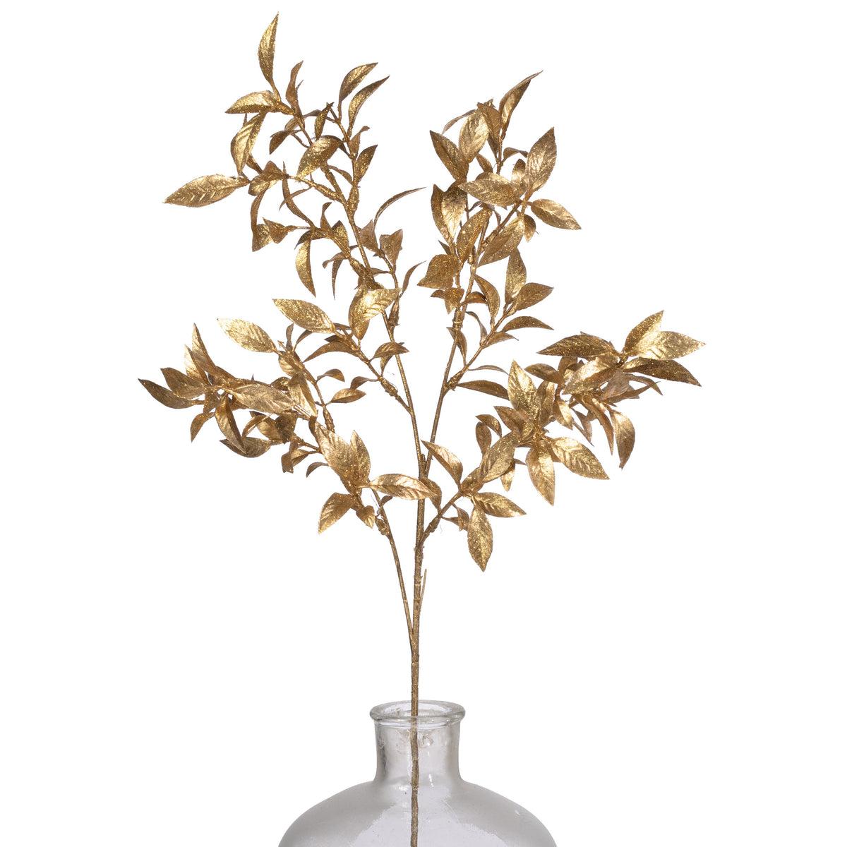28" Glittered Tea Leaf Spray: Gold Item Number: 2826158GD