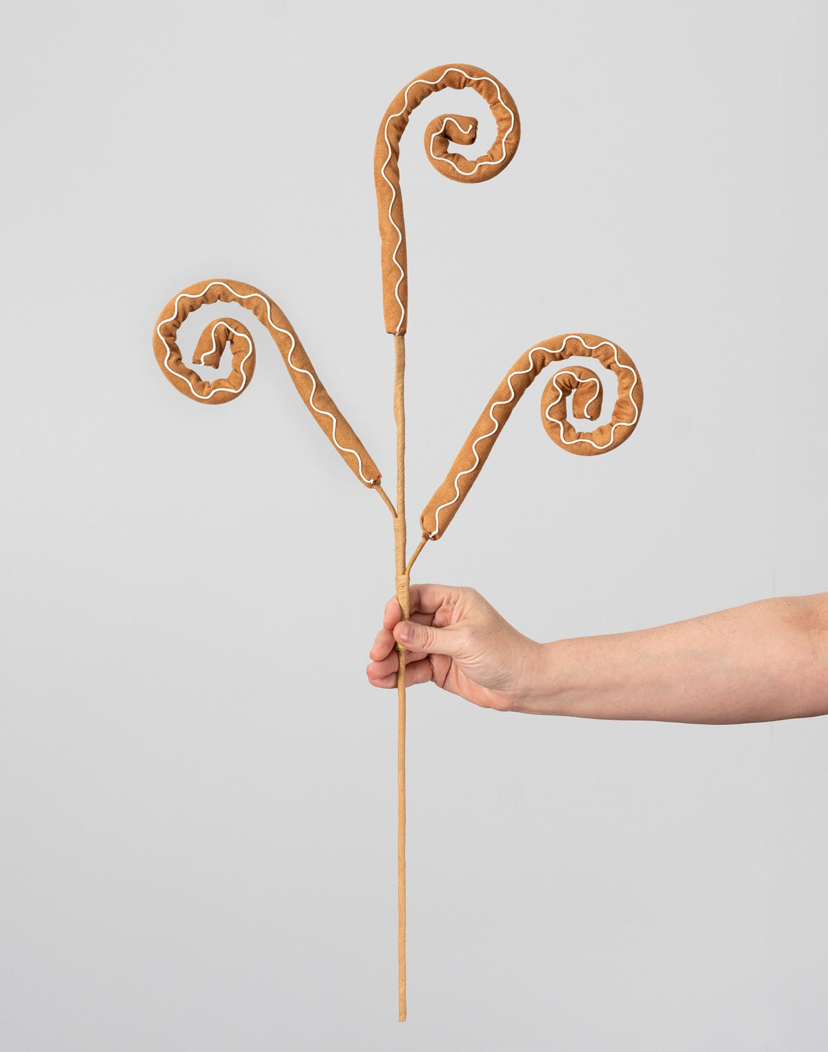 28" Icing Gingerbread Spiral Curly Spray detail photo 3