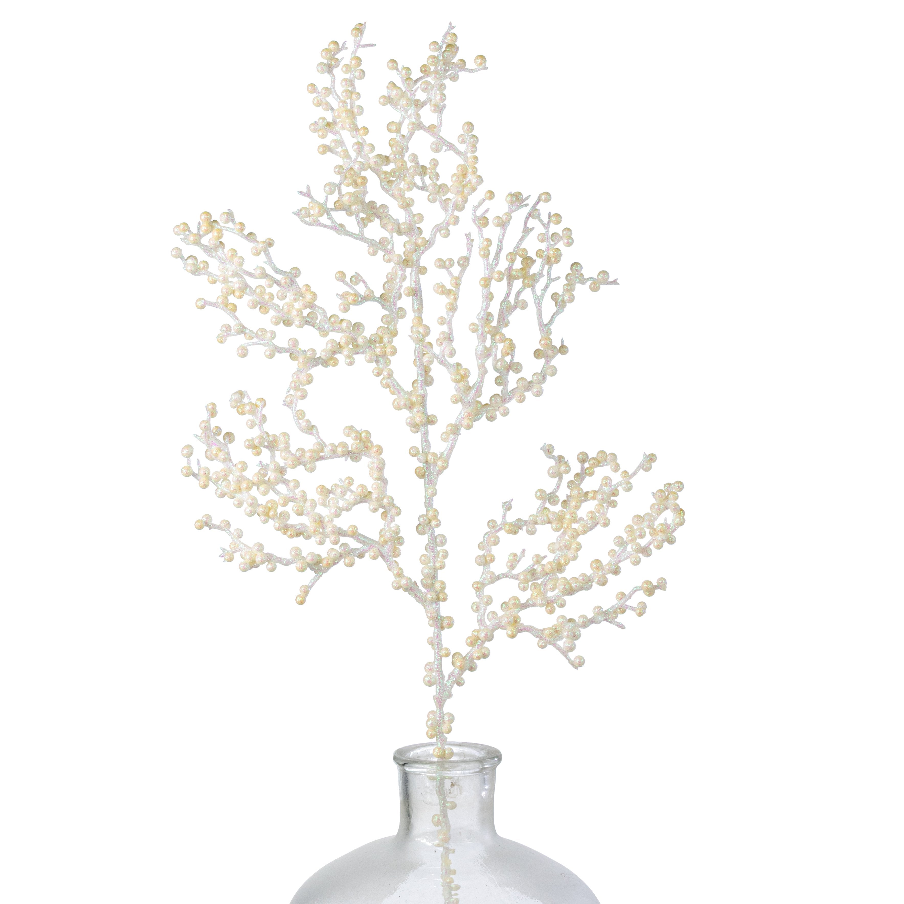 28" Iridescent Coral Twig Spray: Ivory Item Number: MN056236
