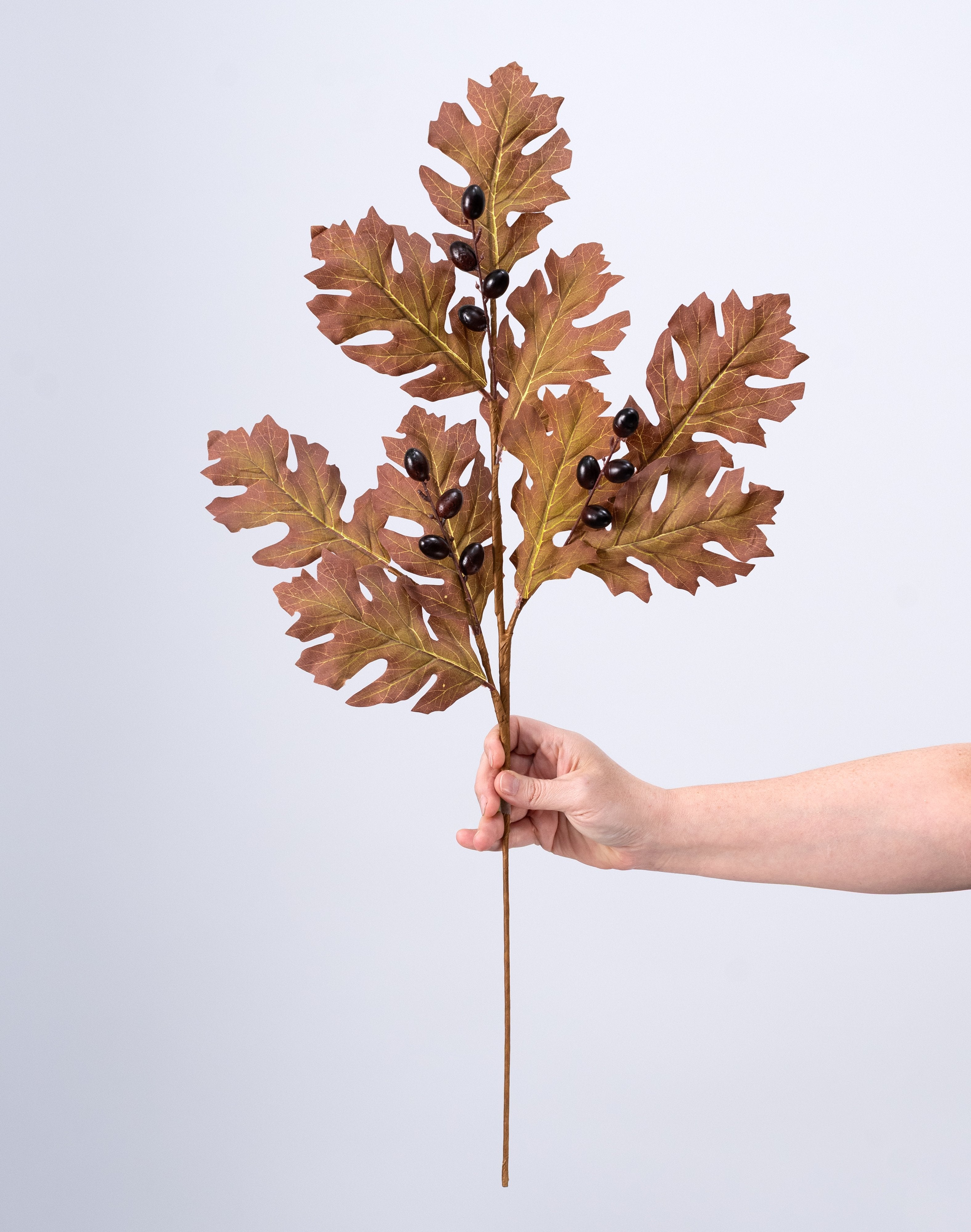 28" Oak Leaves & Acorn Spray: Harvest Brown detail photo 3