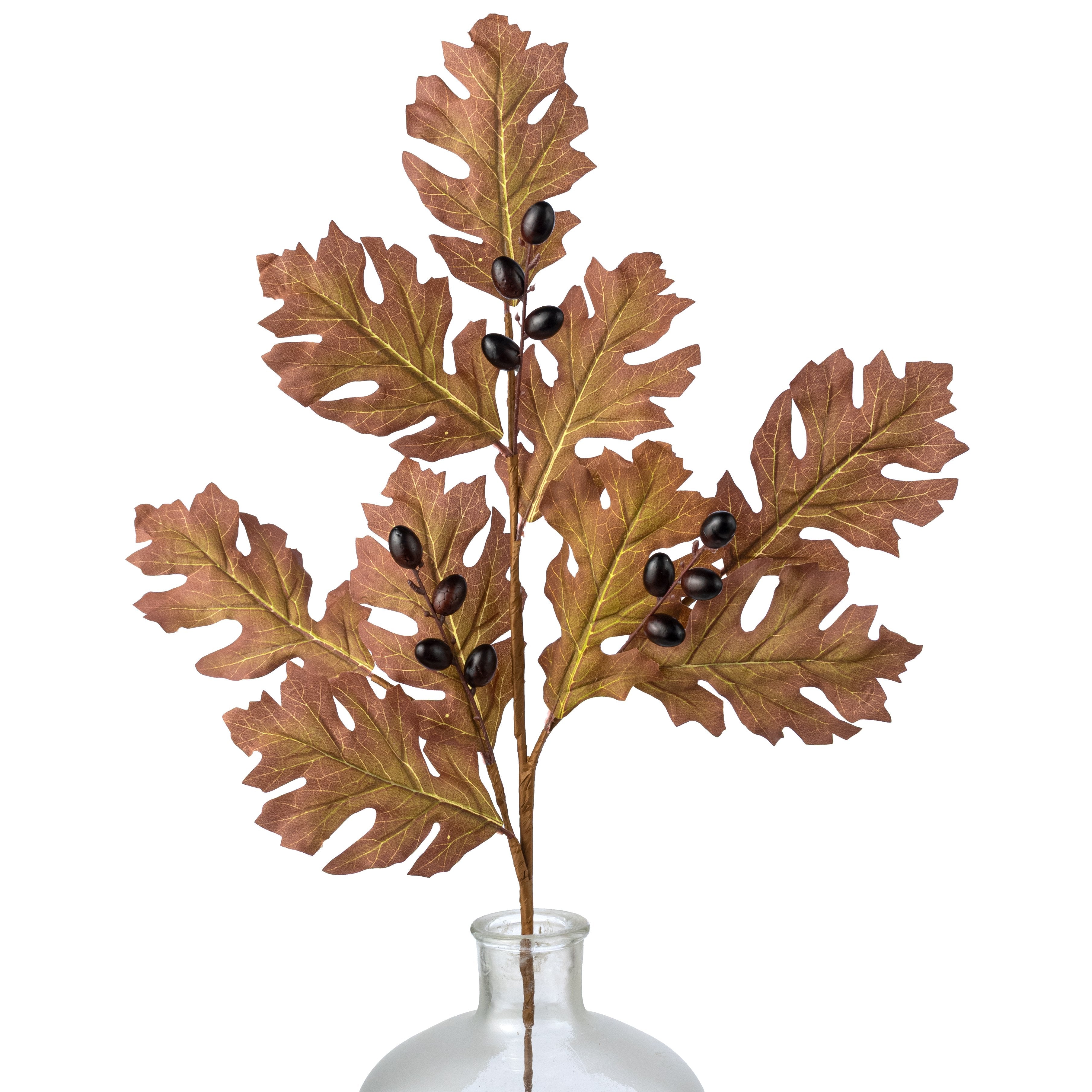 28" Oak Leaves & Acorn Spray: Harvest Brown Item Number: 57476BN