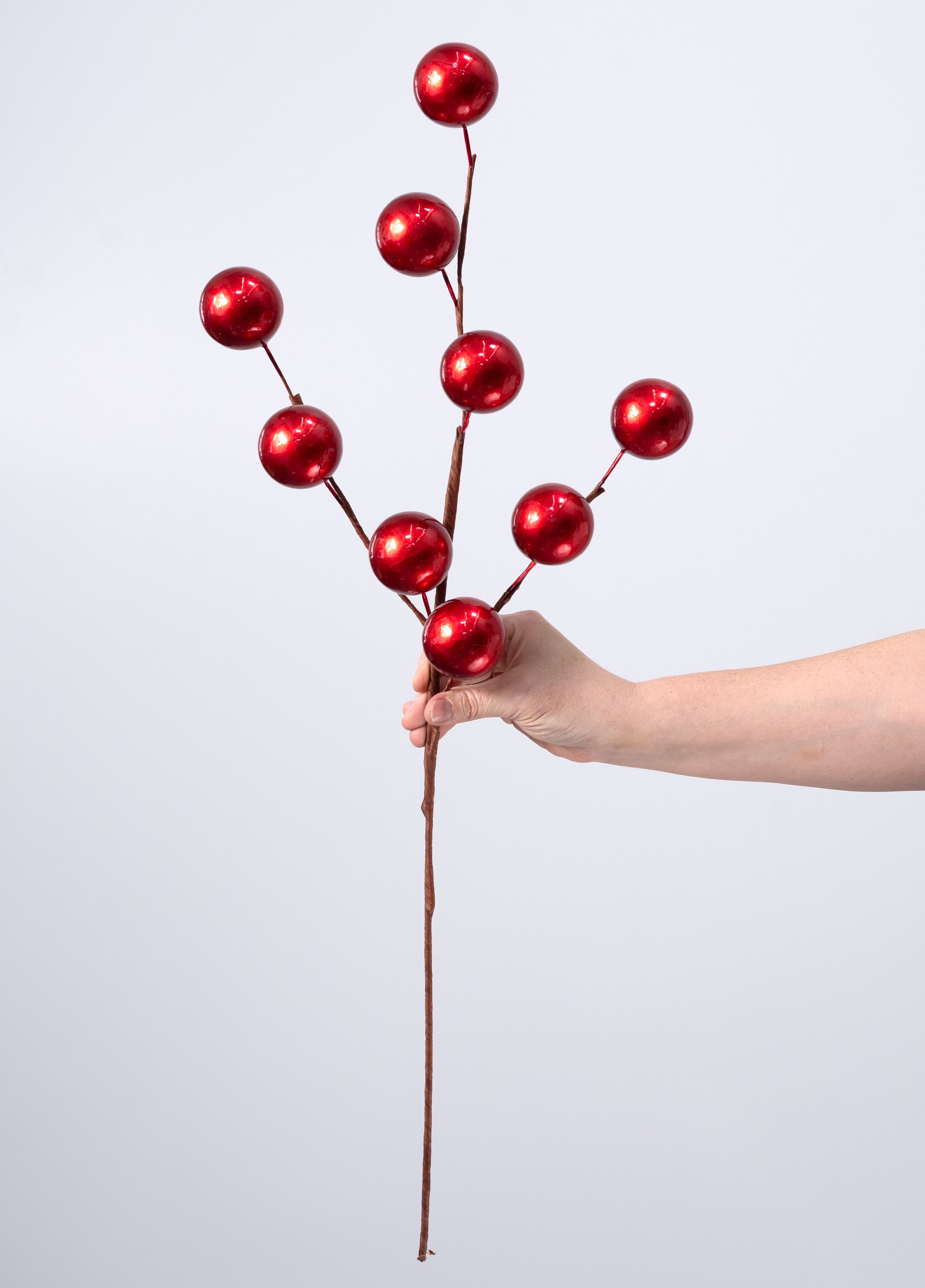28" Oversized Ball Spray: Metallic Red detail photo 3
