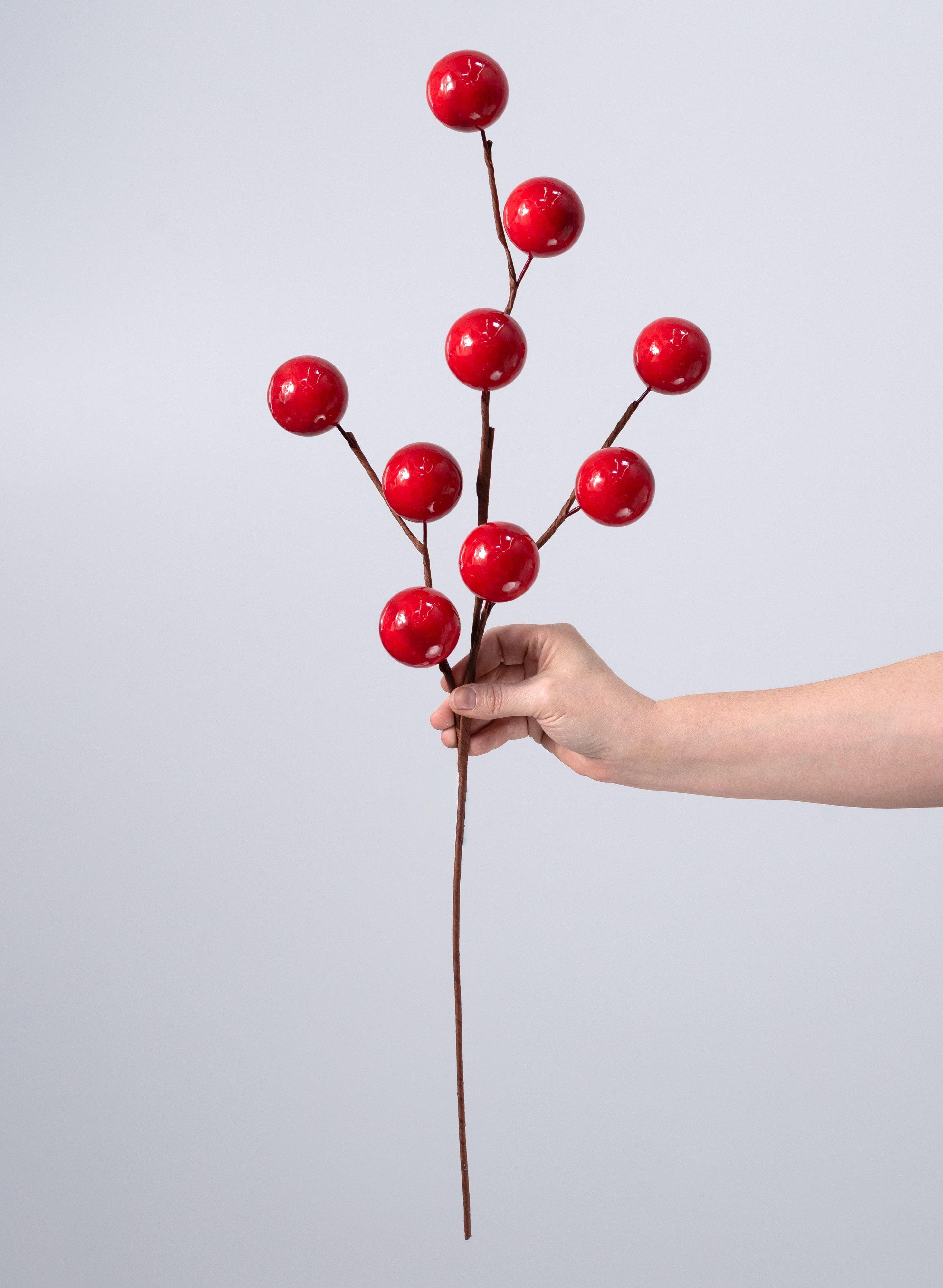 28" Oversized Ball Spray: Shiny Red detail photo 3