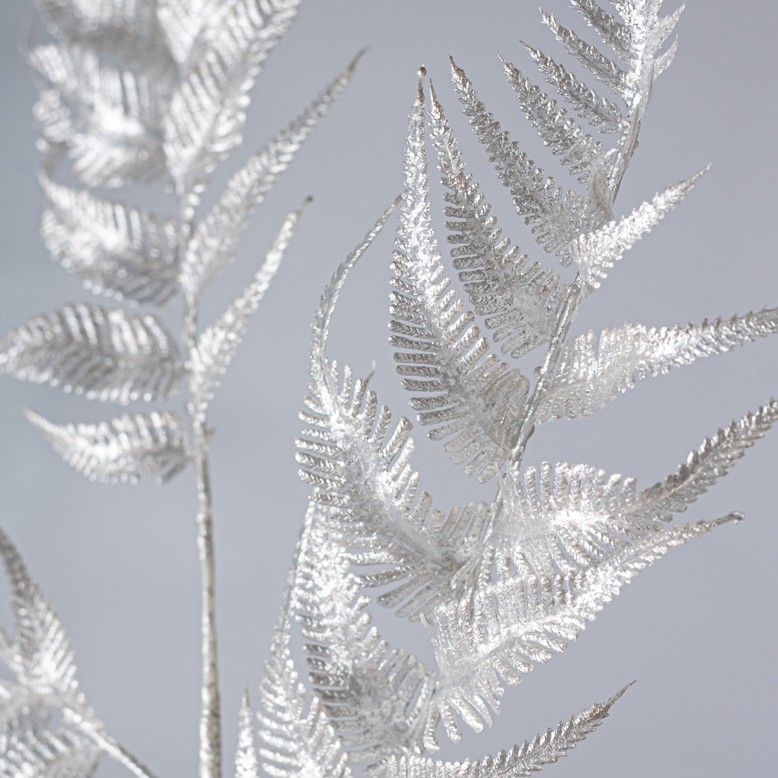 28" Pearl Fern Leaf Spray: Silver Lifestyle Photo