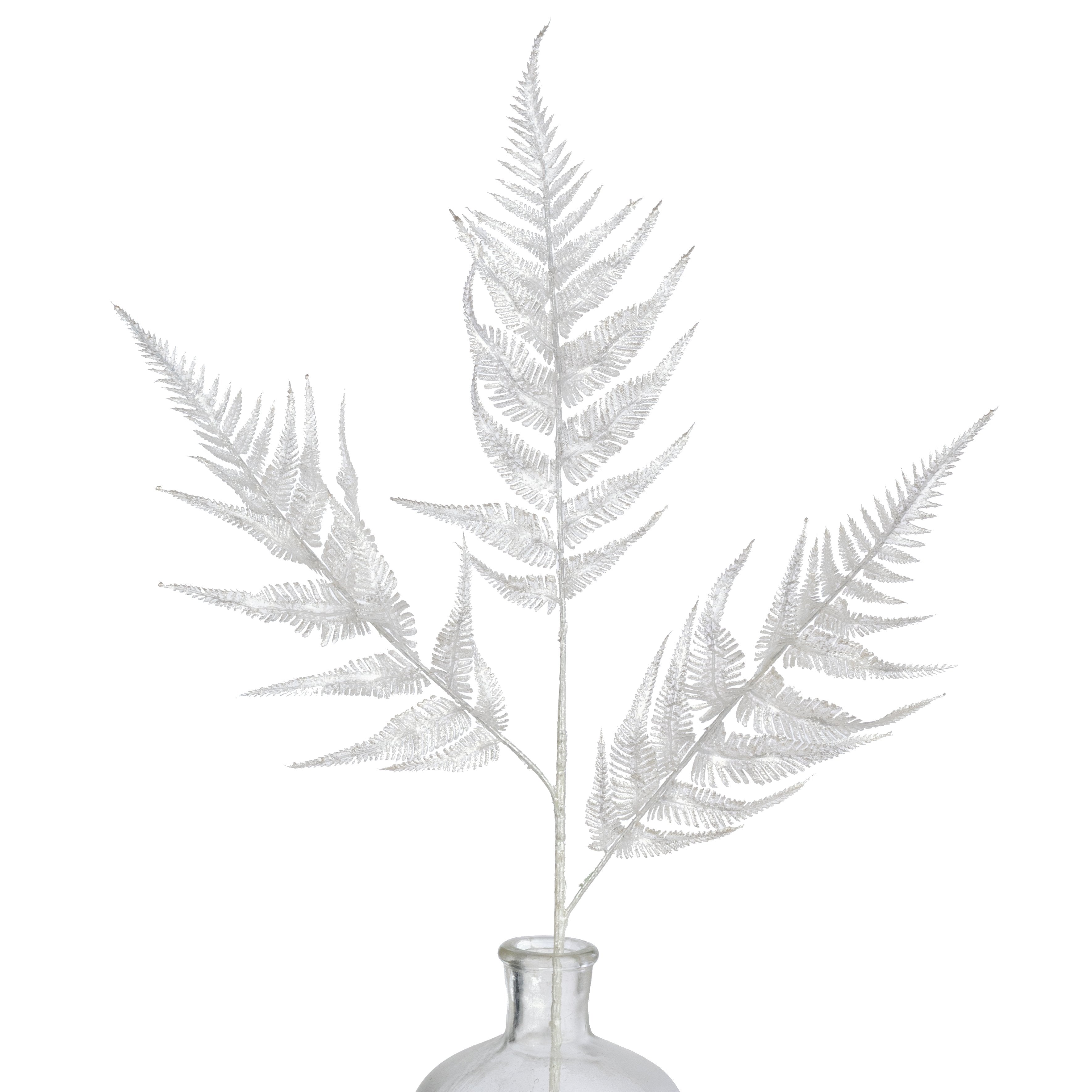 28" Pearl Fern Leaf Spray: Silver Item Number: XS248641