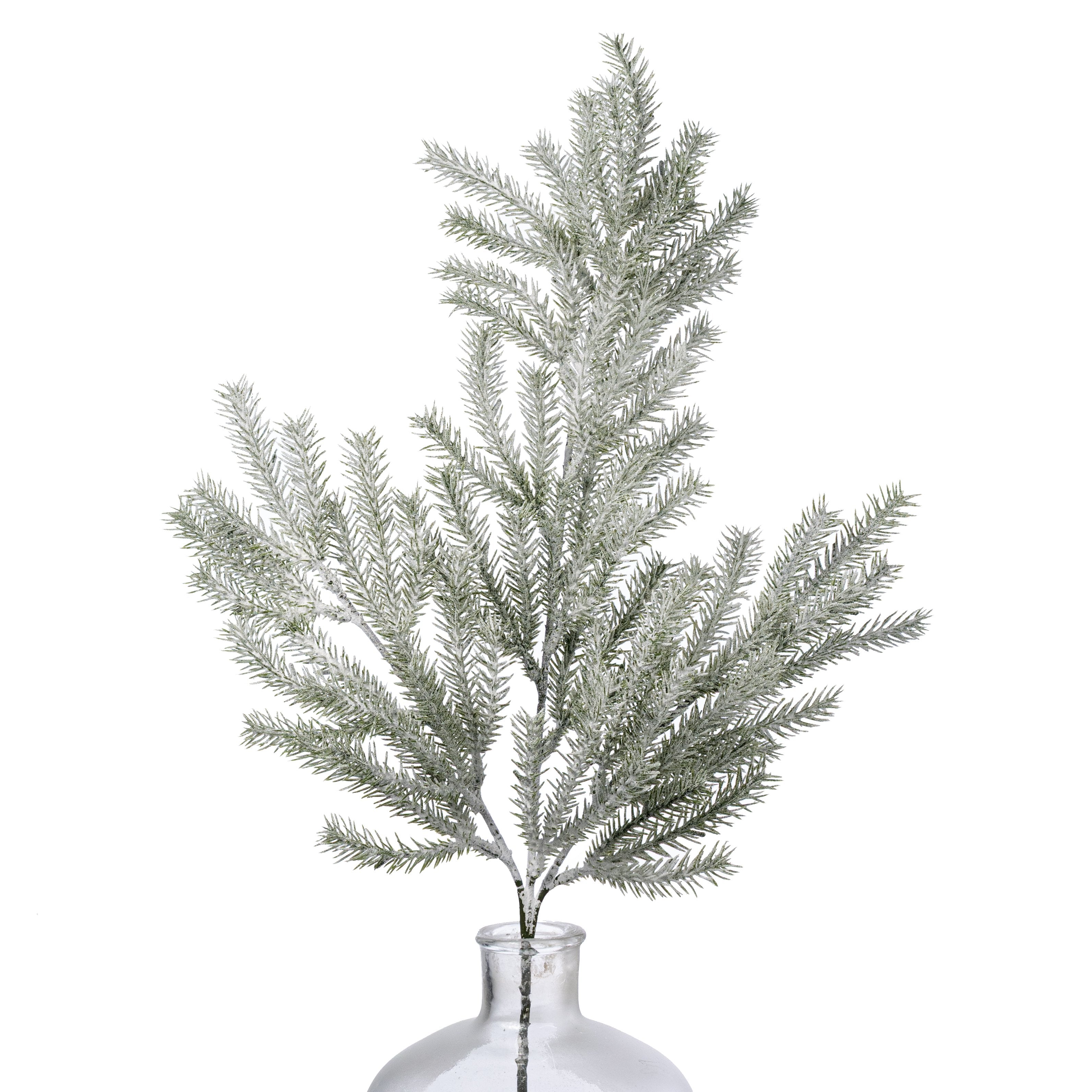28" Snowy Flocked Norfolk Pine Spray Item Number: 86900SNOW