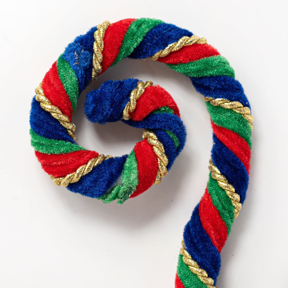 28" Stripe Spiral Curly Spray: Preppy Christmas Lifestyle Photo