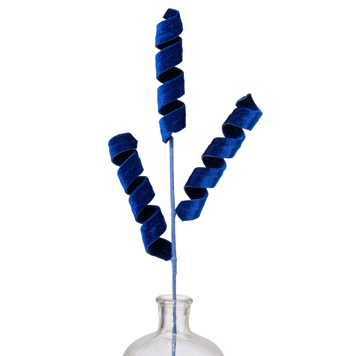 28" Velvet Curly Spray: Royal Blue Item Number: 86752BL