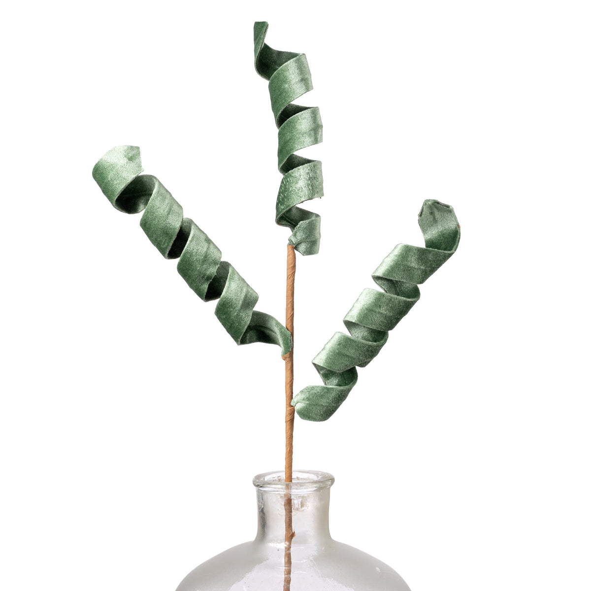 28" Velvet Curly Spray: Sage Green Item Number: 86752SAGE