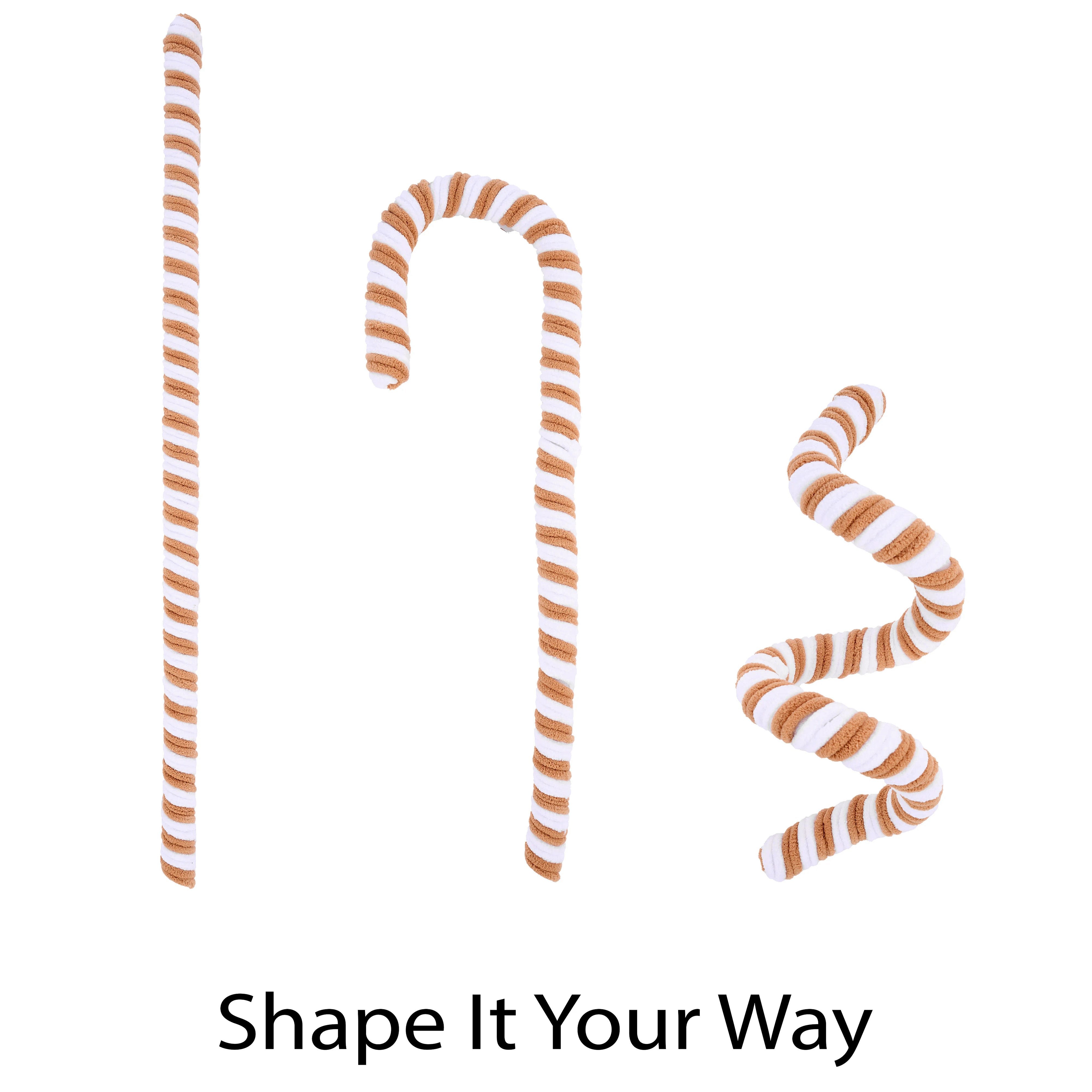 28" Velvet & Foam Wired Peppermint Stick: Gingerbread Lifestyle Photo