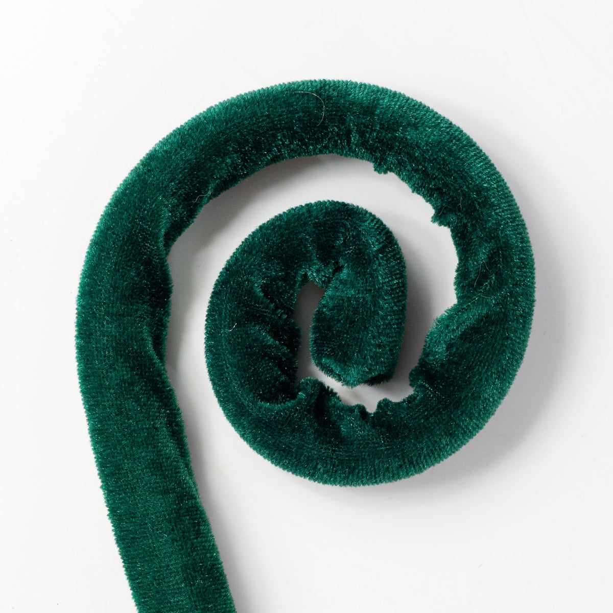 28" Velvet Spiral Curly Spray: Emerald Green Lifestyle Photo