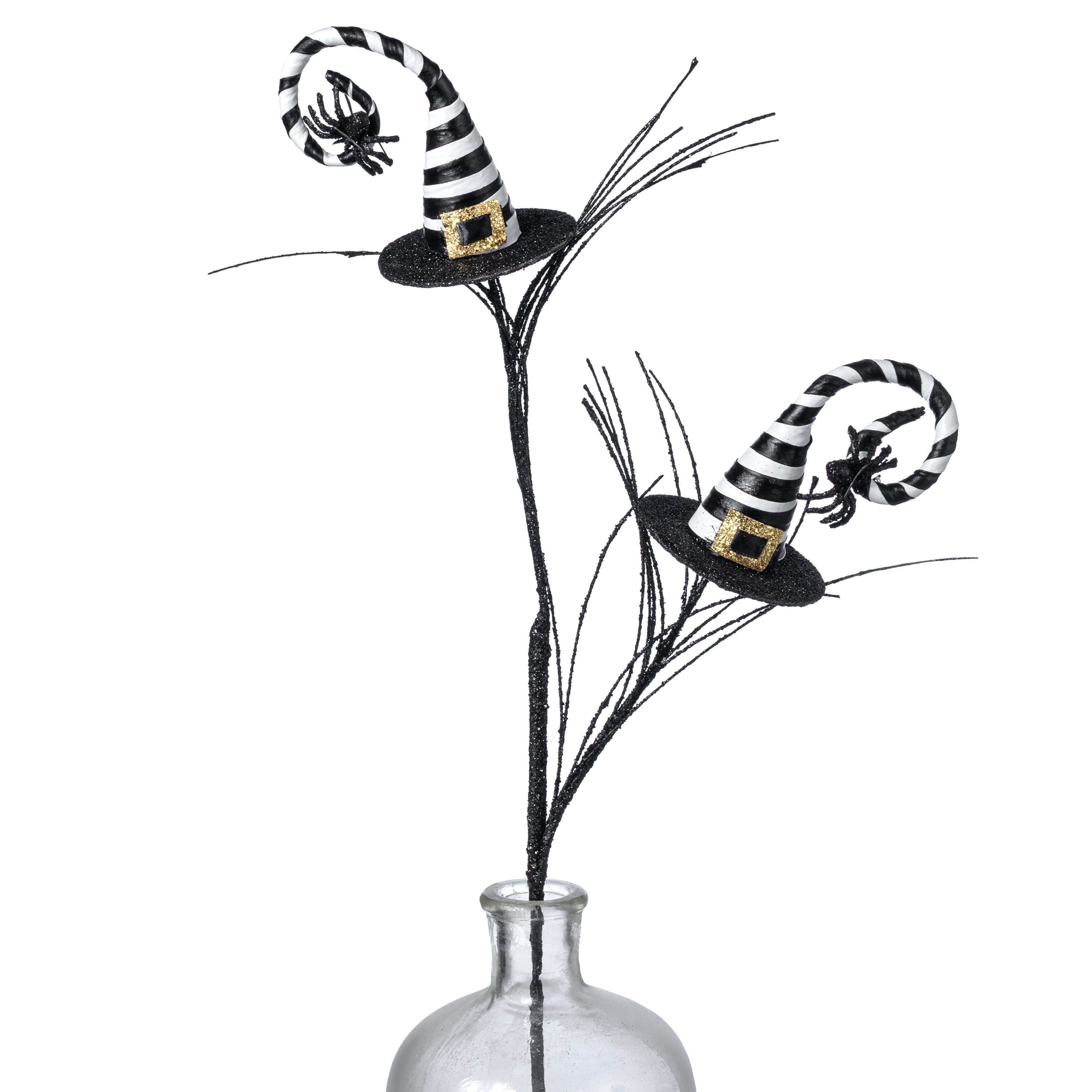 28" Witch Hats Spray: Black & White Item Number: 57441BKWT