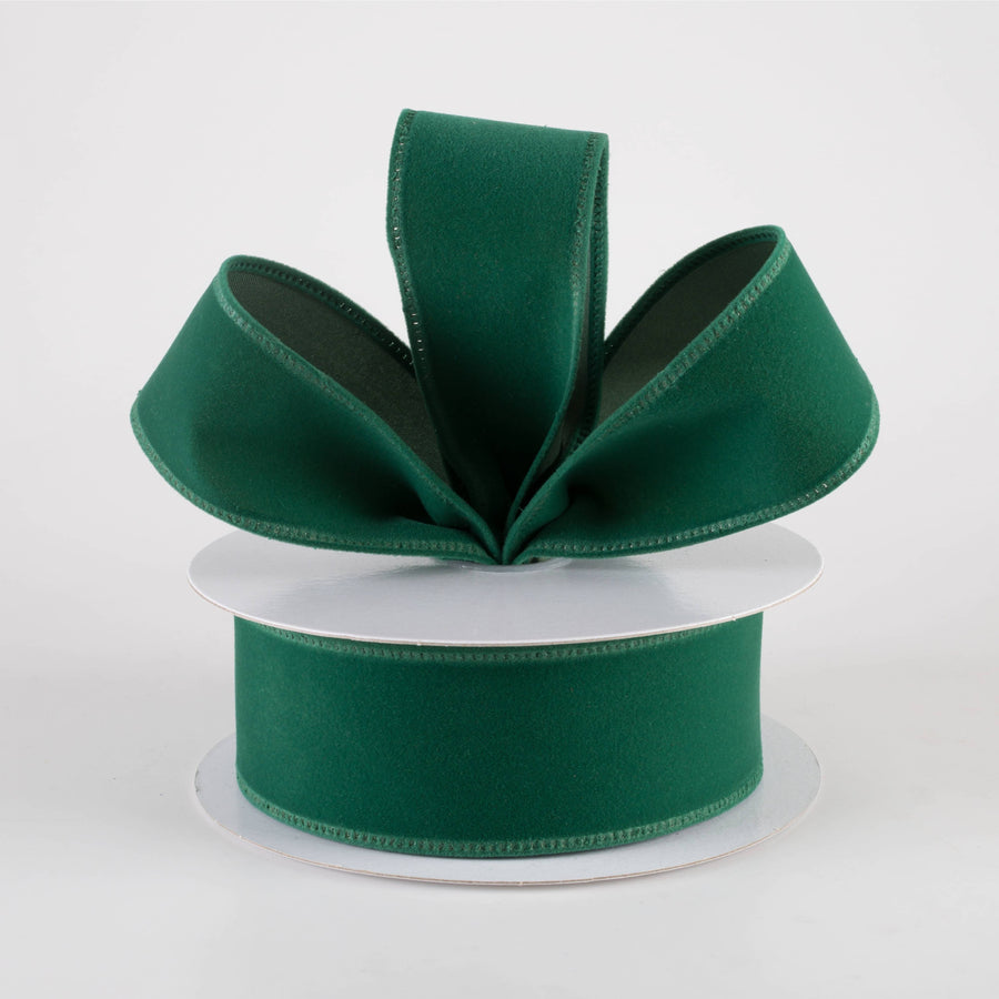 1.5" Value Velvet Ribbon: Emerald Green (10 Yards)
