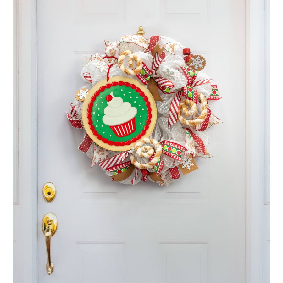 12" Metal Sign: Sugar Cookie Cupcake