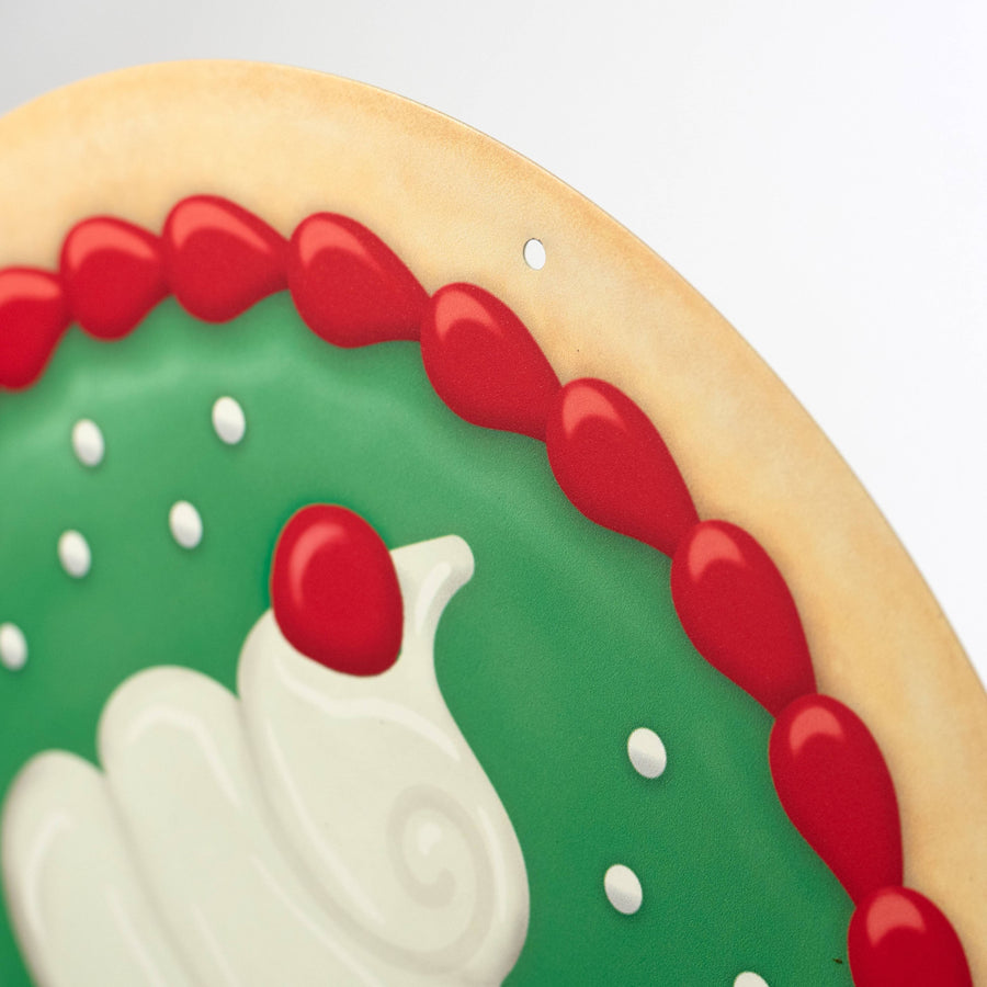 12" Metal Sign: Sugar Cookie Cupcake