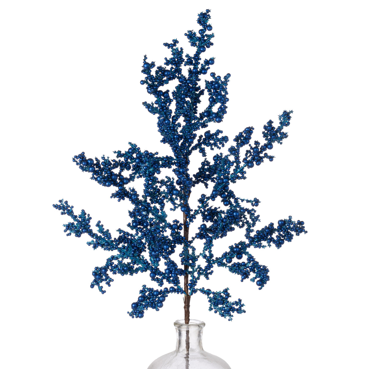 29" Glitter Mixed Berry & Cedar Spray: Royal Blue Item Number: 256983