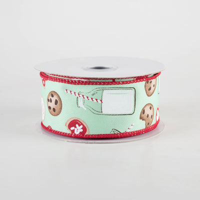 1.5" Milk & Cookies Ribbon: Mint Green (10 Yards)
