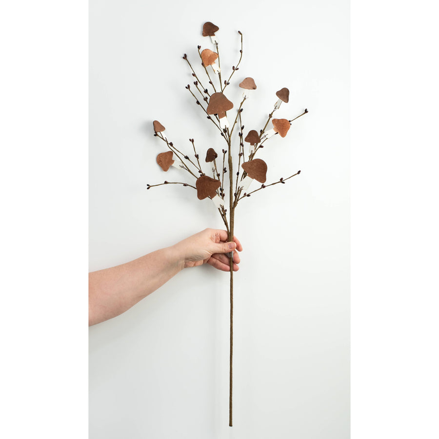 33" Wooden Mushroom & Pip Spray