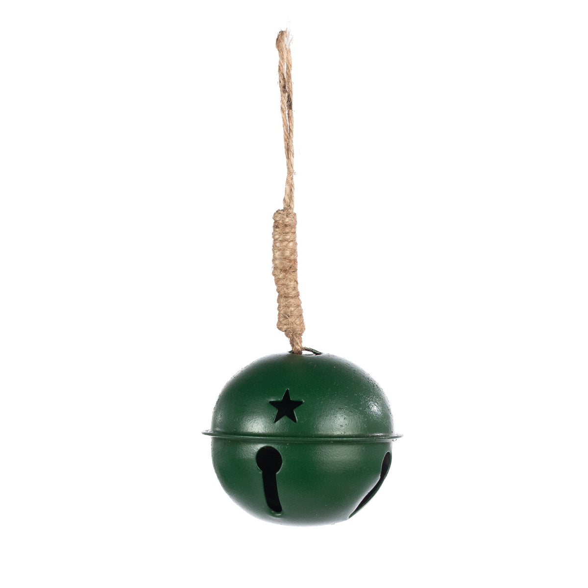 3.5" Jingle Bell Ornament: Antique Emerald detail photo 3