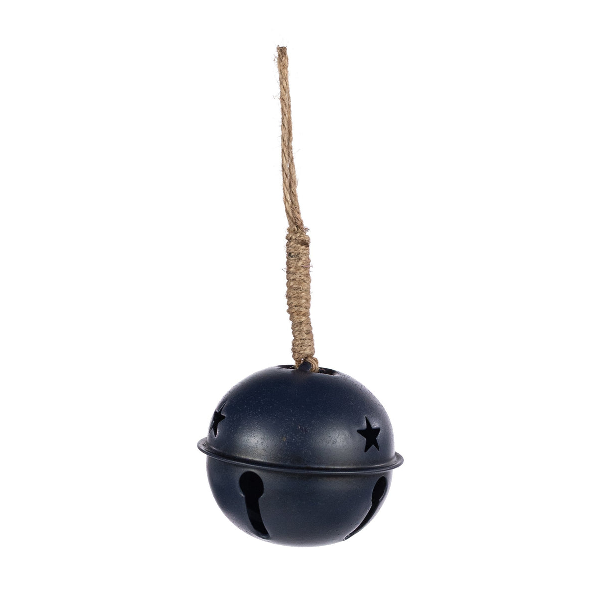 3.5" Jingle Bell Ornament: Antique Navy detail photo 3