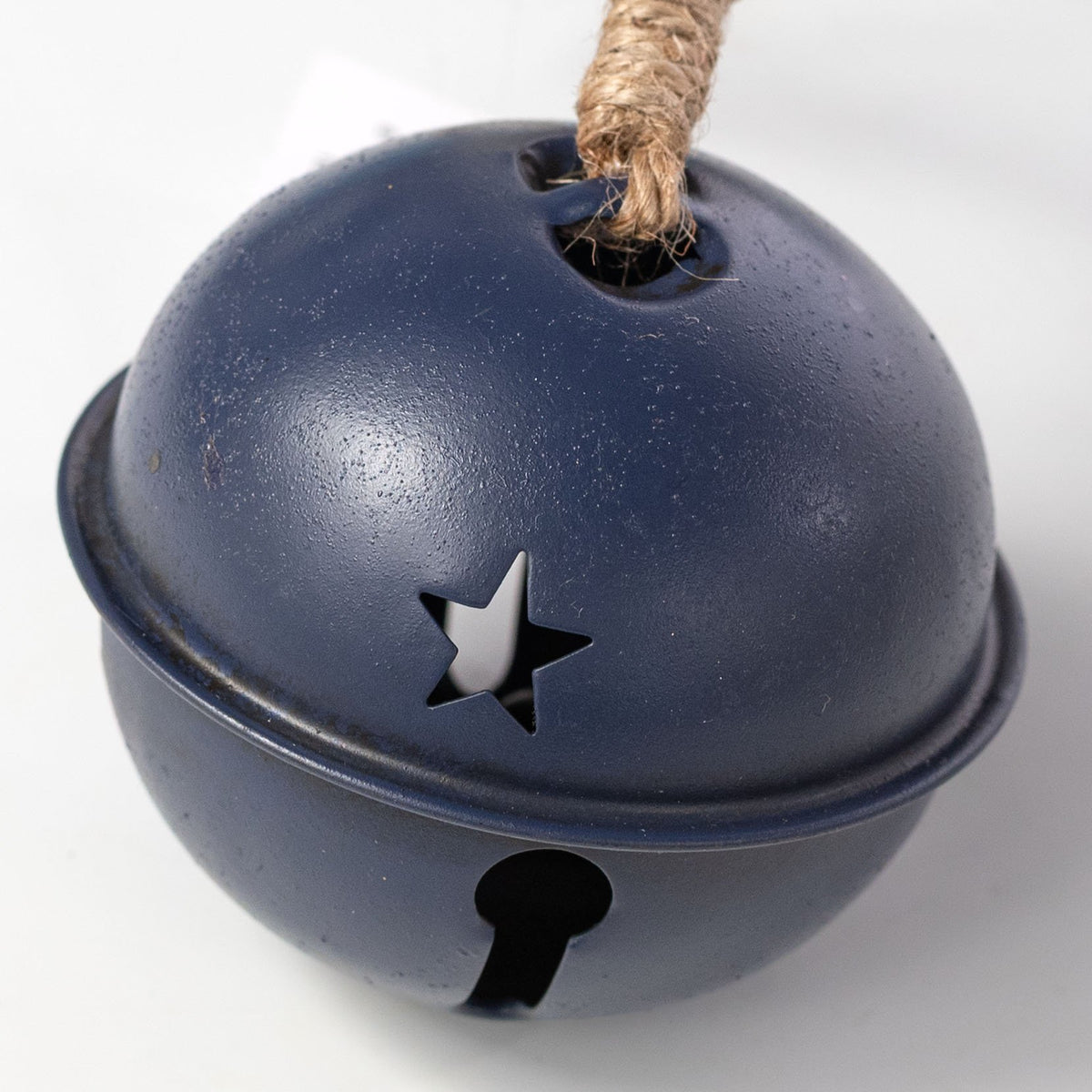 3.5" Jingle Bell Ornament: Antique Navy detail photo 4