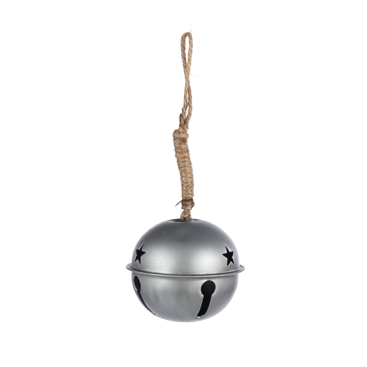 3.5" Jingle Bell Ornament: Antique Silver detail photo 3