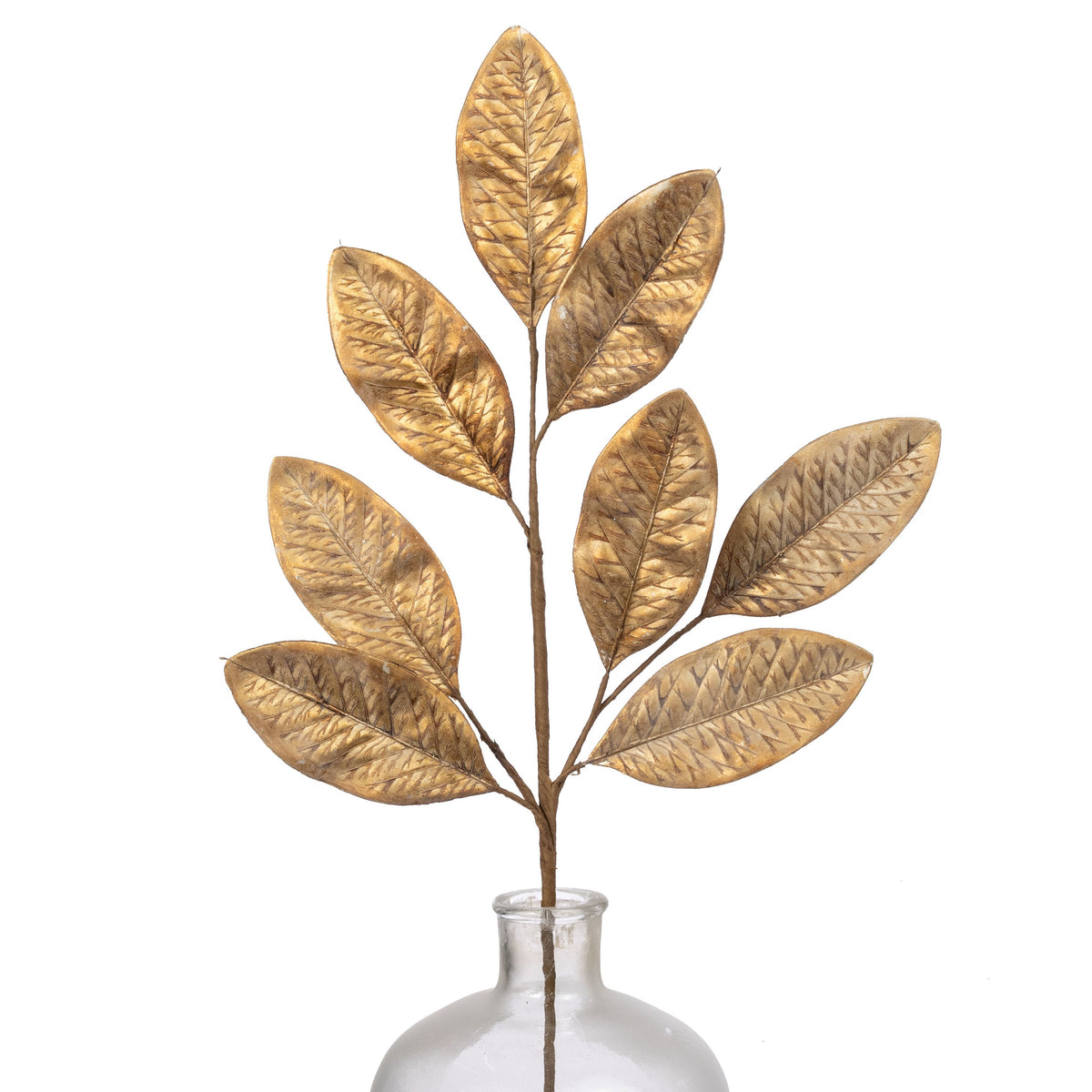 30" Metallic Magnolia Leaves Spray: Gold Item Number: 40547