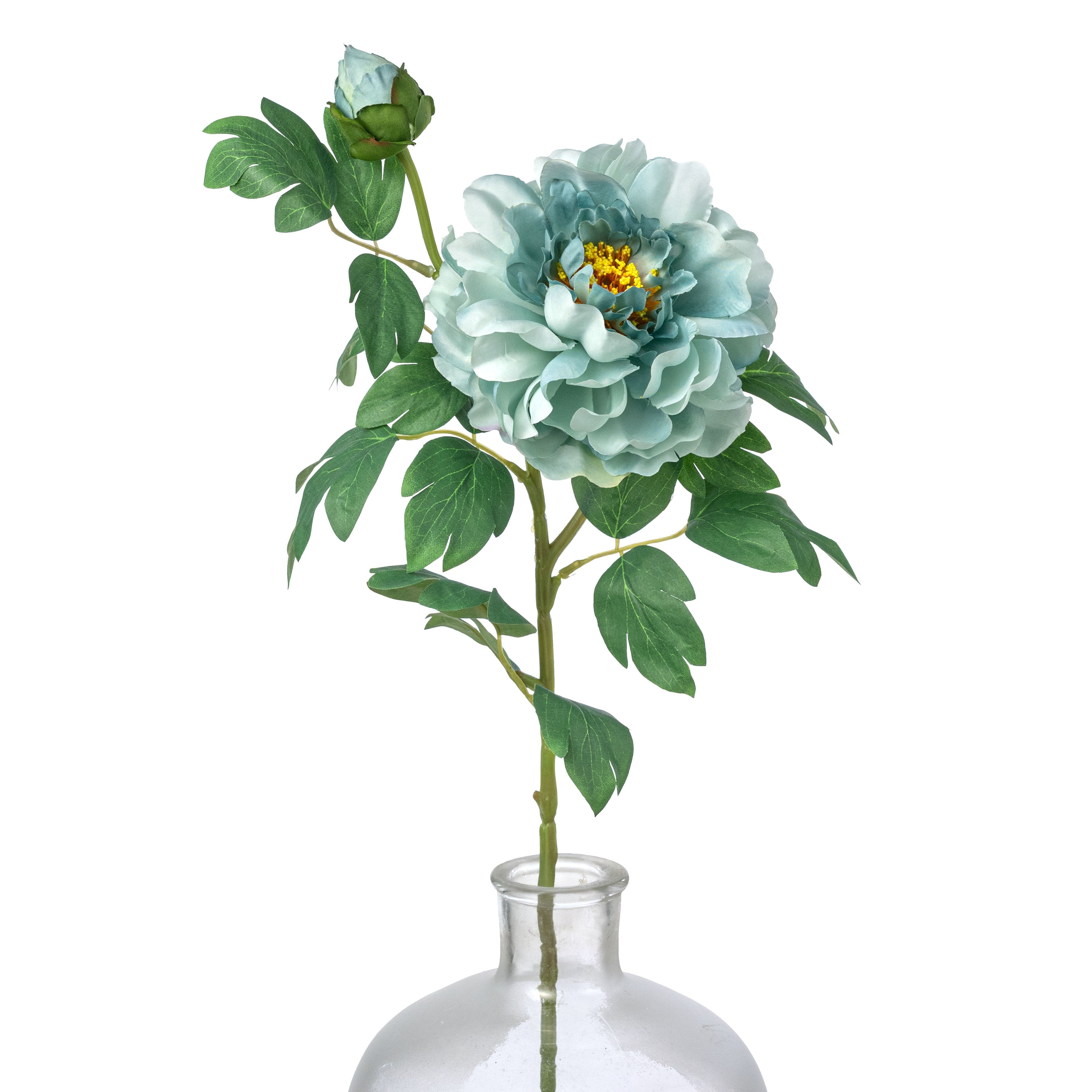 30" Peony Flower & Bud Spray: Aqua Blue Item Number: 85637-AQUA