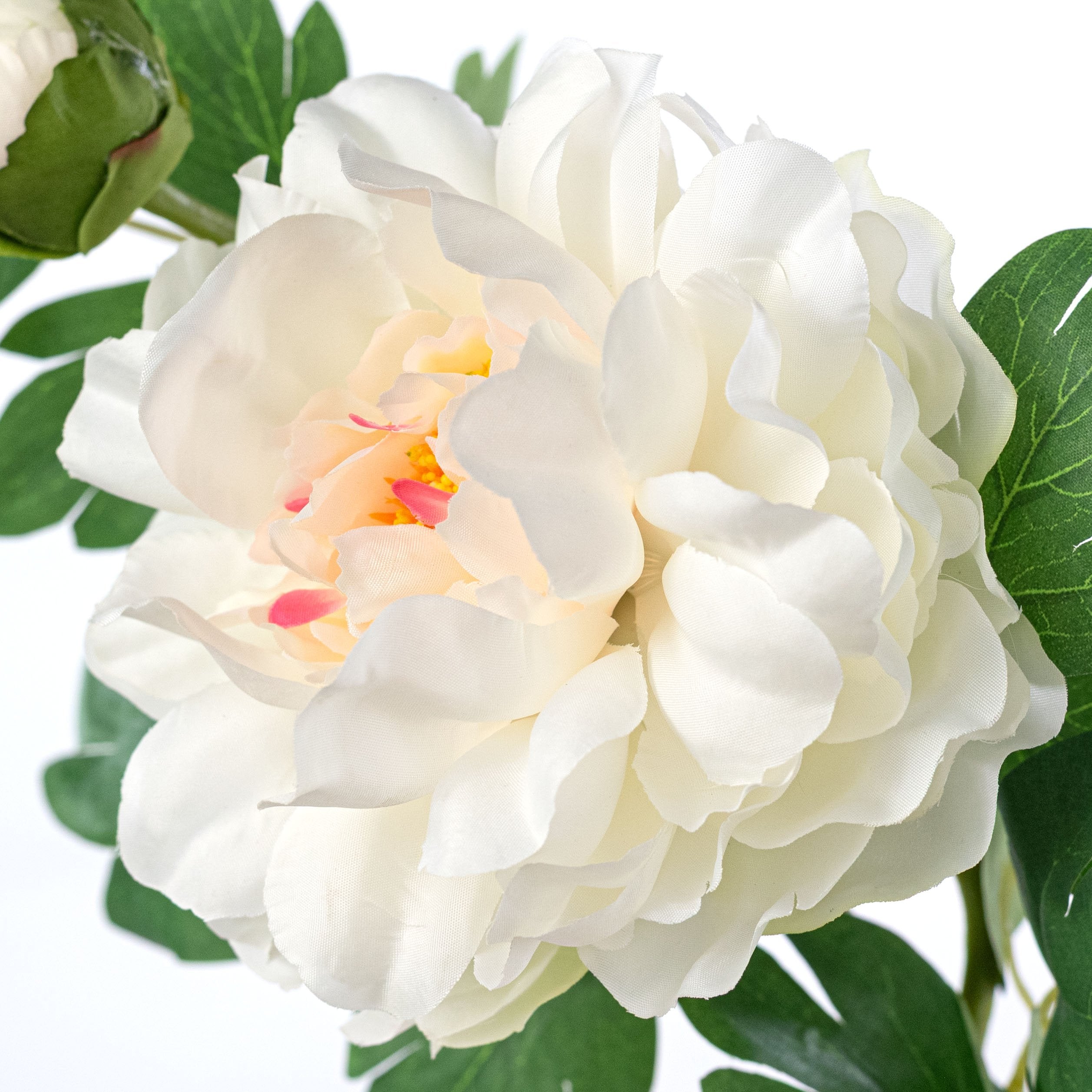 30" Peony Flower & Bud Spray: Cream detail photo 5