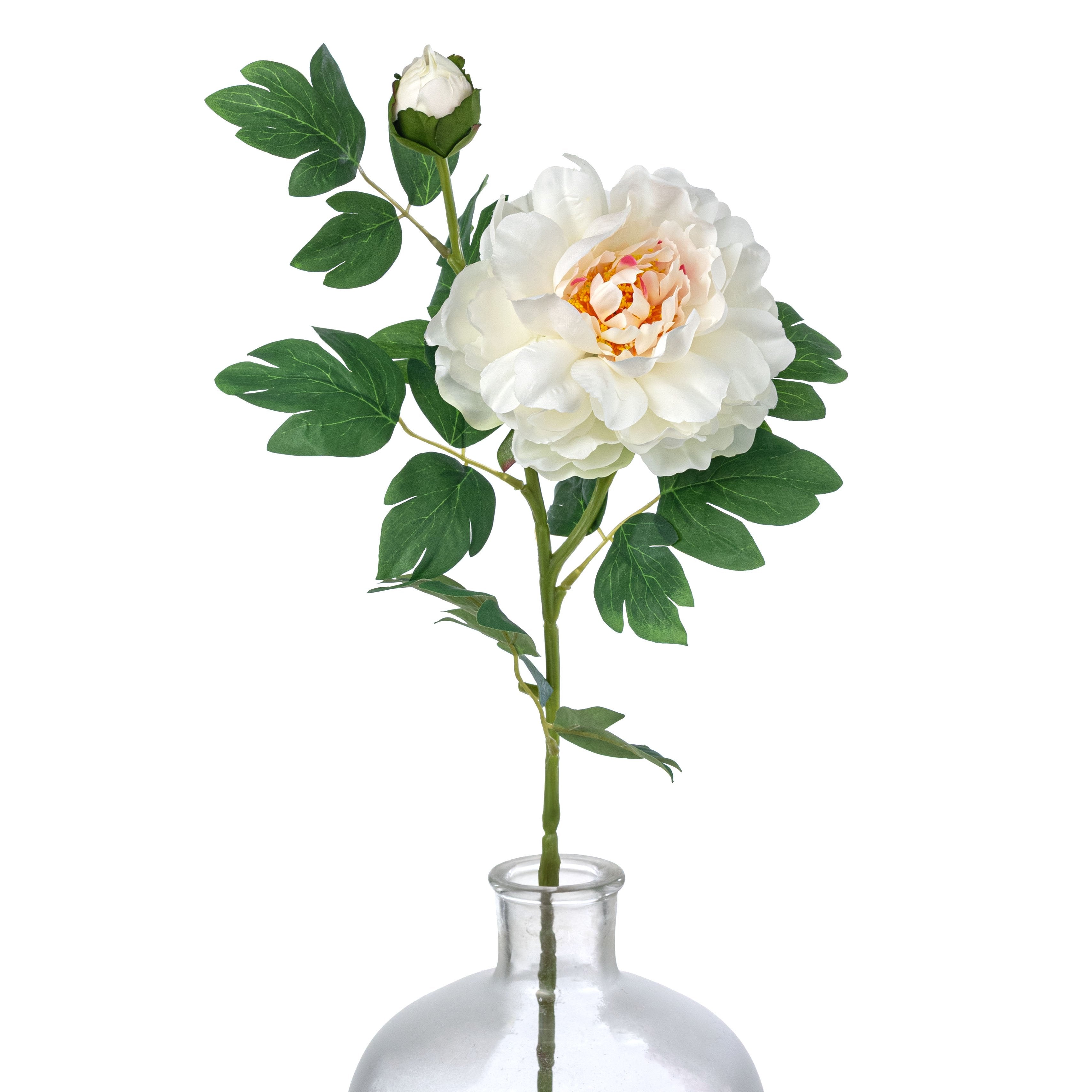 30" Peony Flower & Bud Spray: Cream Item Number: 85637-CR