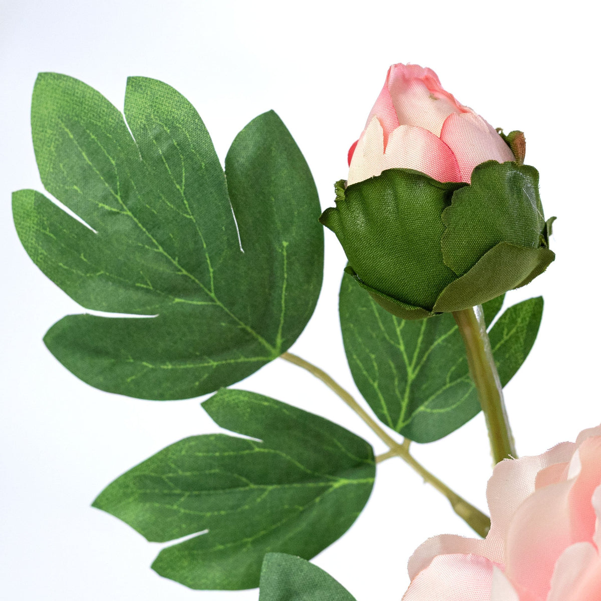 30" Peony Flower & Bud Spray: Pink detail photo 4