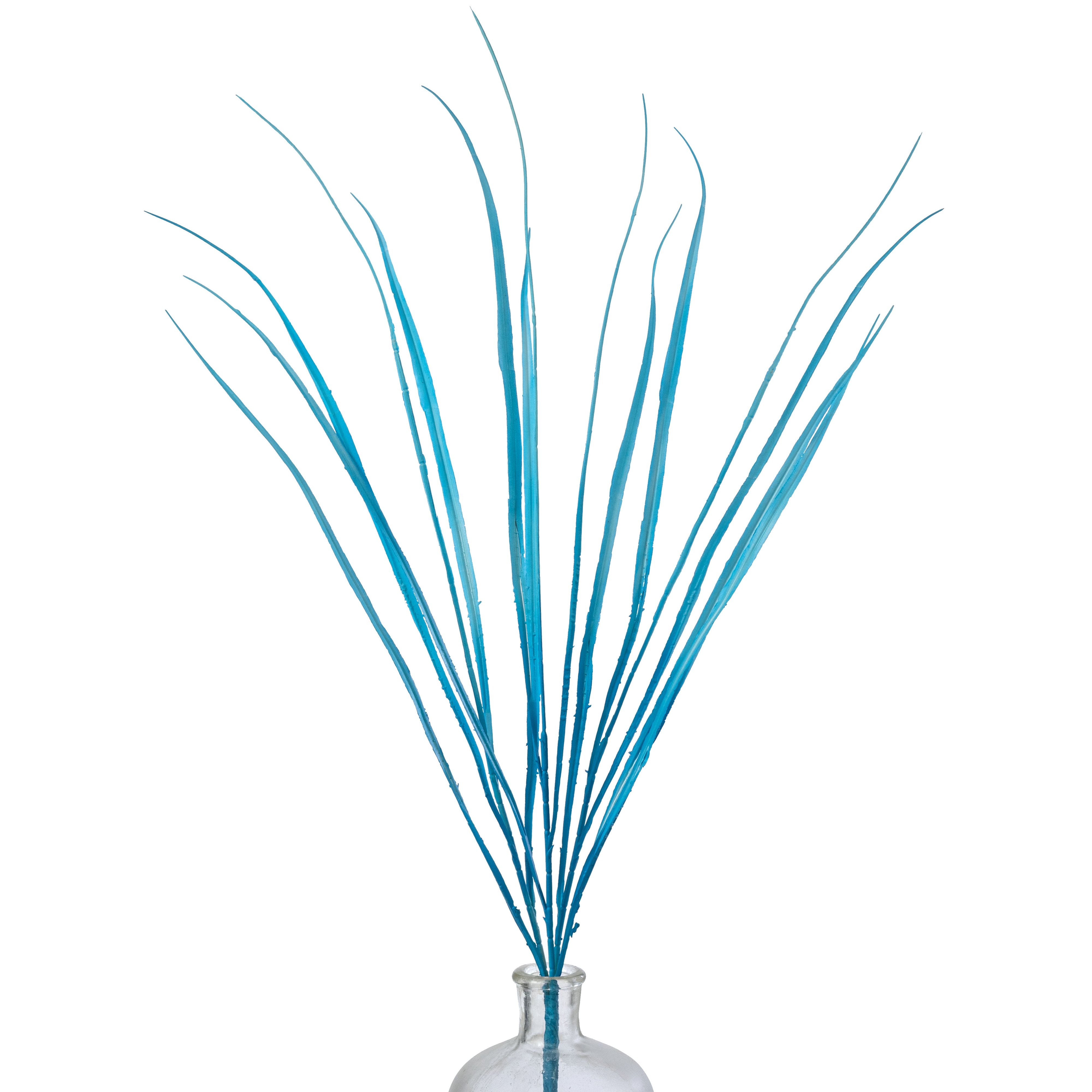 30" Plastic Sword Grass Bush: Bright Blue Item Number: 64007BL