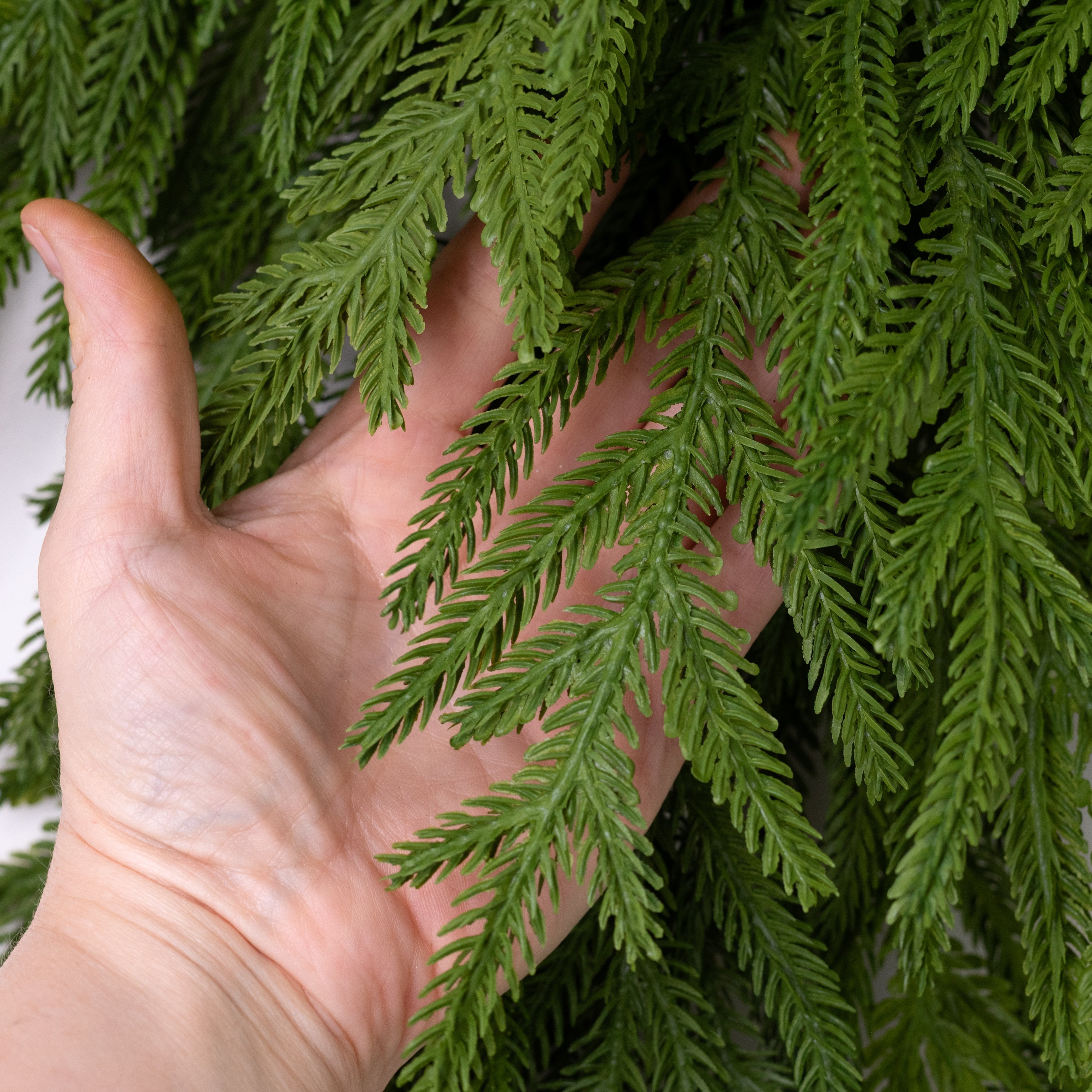 30" Soft Touch Evergreen Norfolk Pine Teardrop detail photo 3