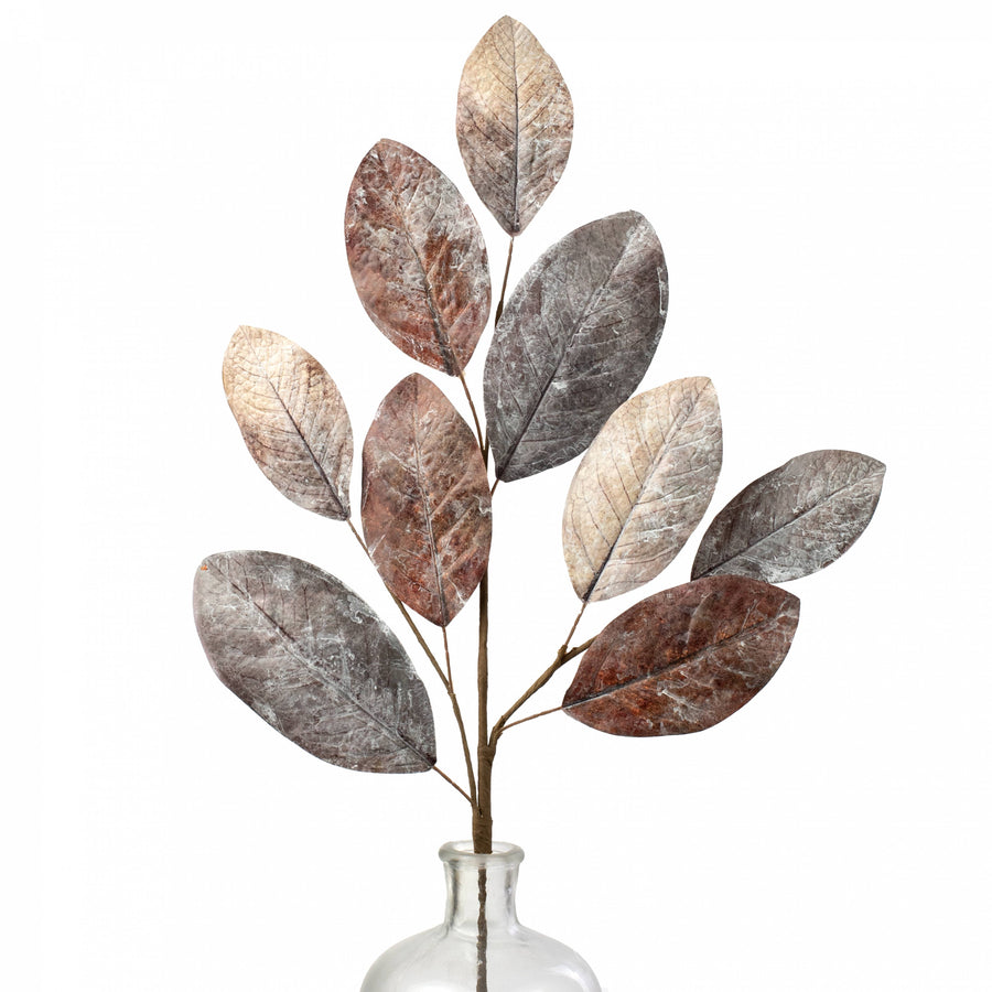 32" Magnolia Leaves Spray: Cream & Browns