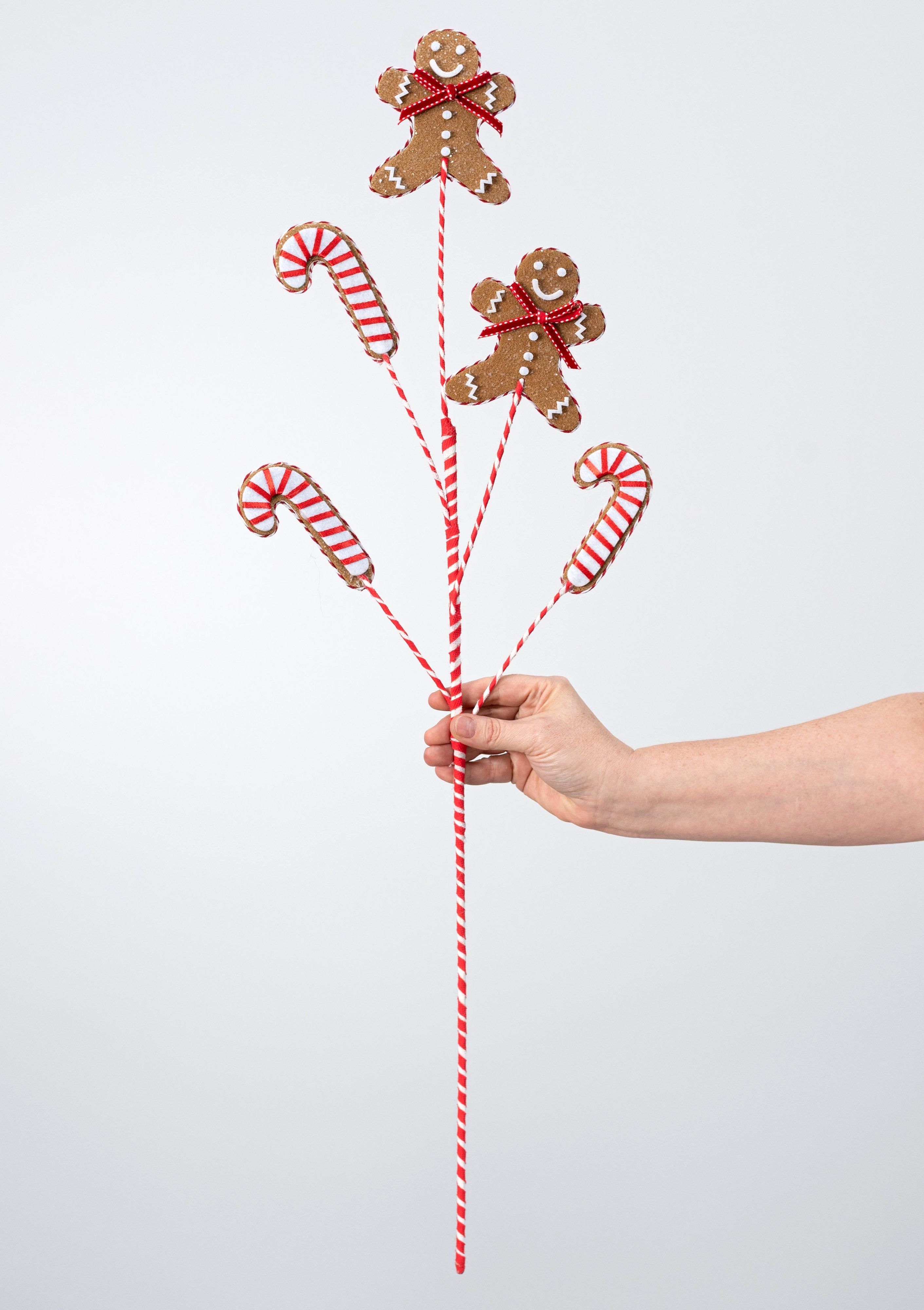 31" Gingerbread Men & Candy Canes Spray detail photo 3